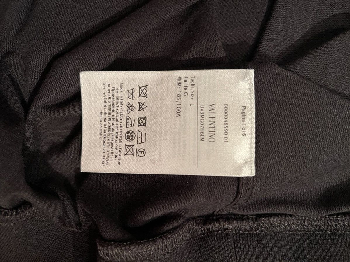 Valentino Valentino ‘VLTN’ Intarsia collar logo black T-shirt Size US L / EU 52-54 / 3 - 4 Thumbnail