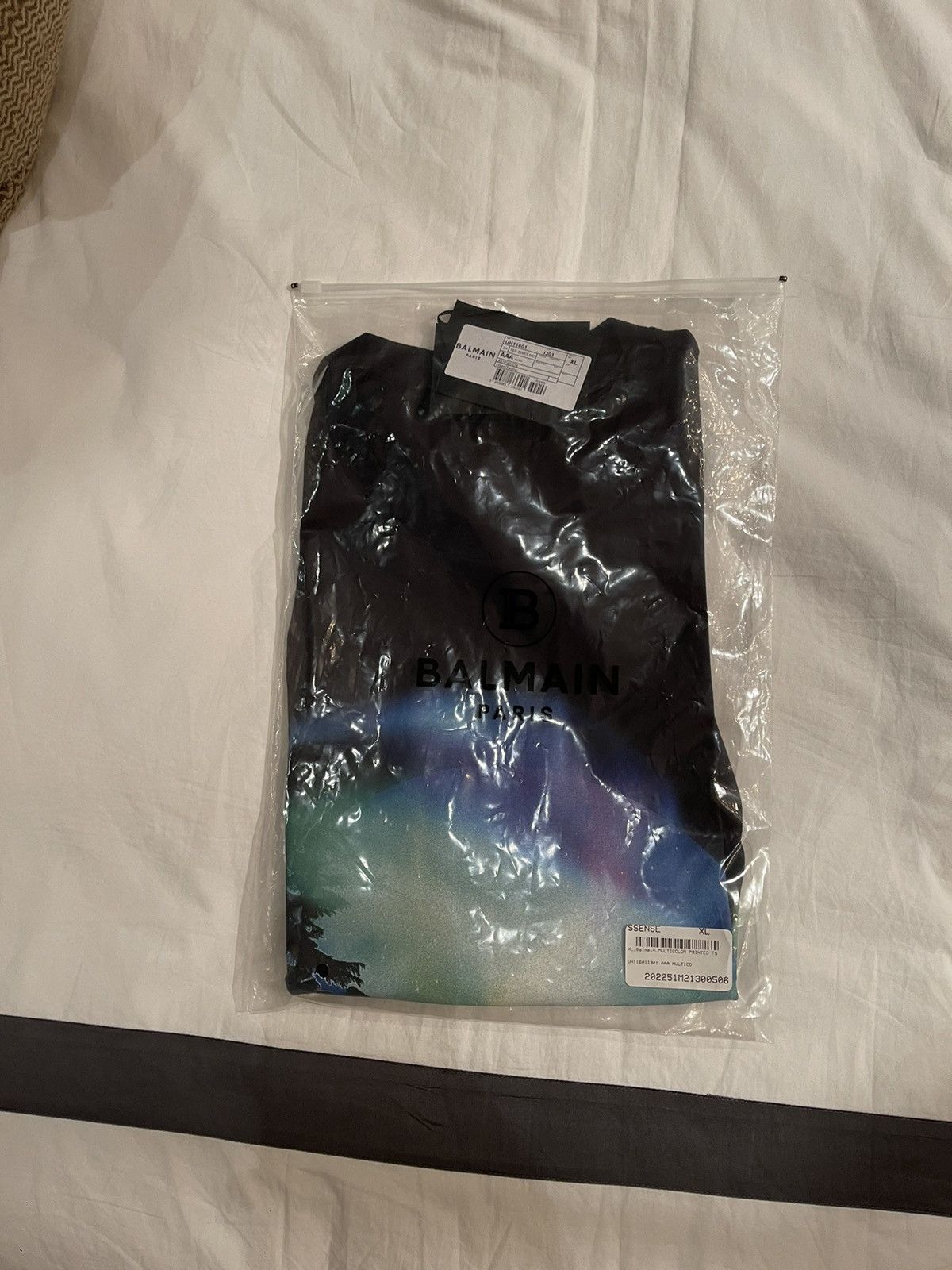 Balmain Balmain ‘Northern Lights’ black graphic T-shirt Size US XL / EU 56 / 4 - 2 Thumbnail