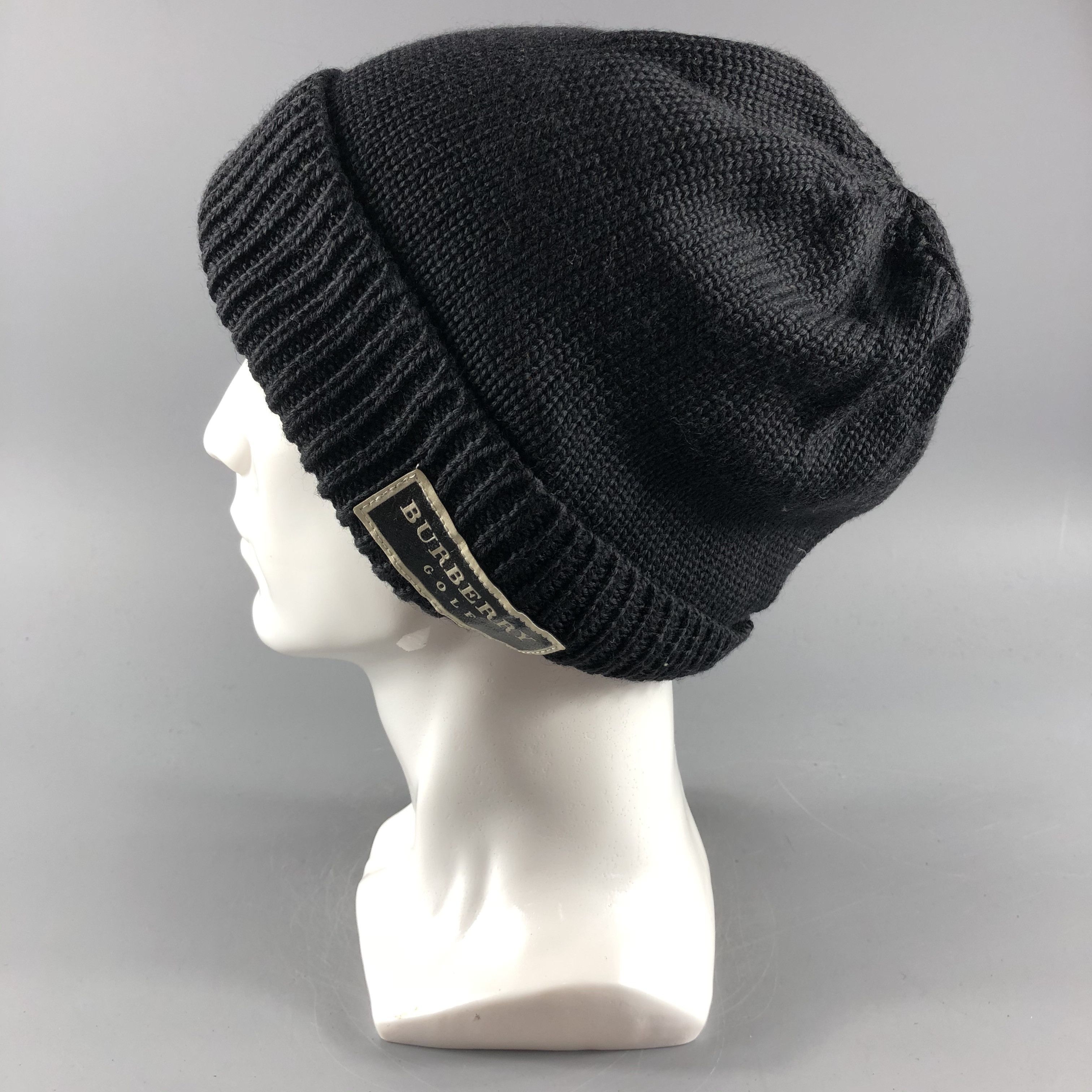 Burberry × Vintage Burberry Golf Hats Wool Beanie Knit Snow Hat Snow Cap B211 Size ONE SIZE - 2 Thumbnail