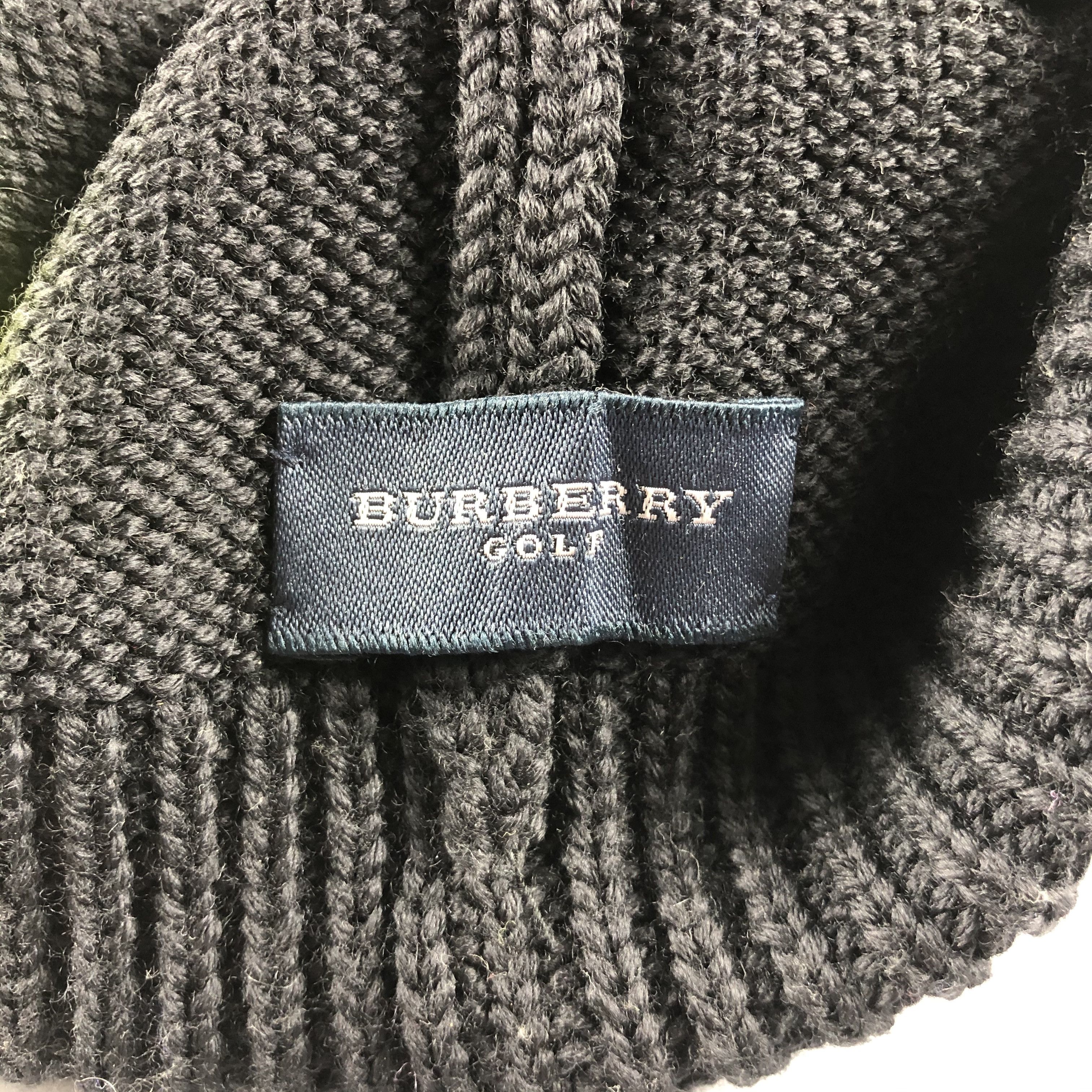 Burberry × Vintage Burberry Golf Hats Wool Beanie Knit Snow Hat Snow Cap B211 Size ONE SIZE - 8 Thumbnail