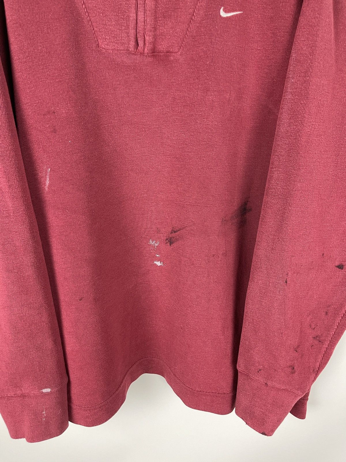 Nike Nike vintage y2k dirty painted 1/4 zip sweatshirt swoosh Size US L / EU 52-54 / 3 - 6 Thumbnail