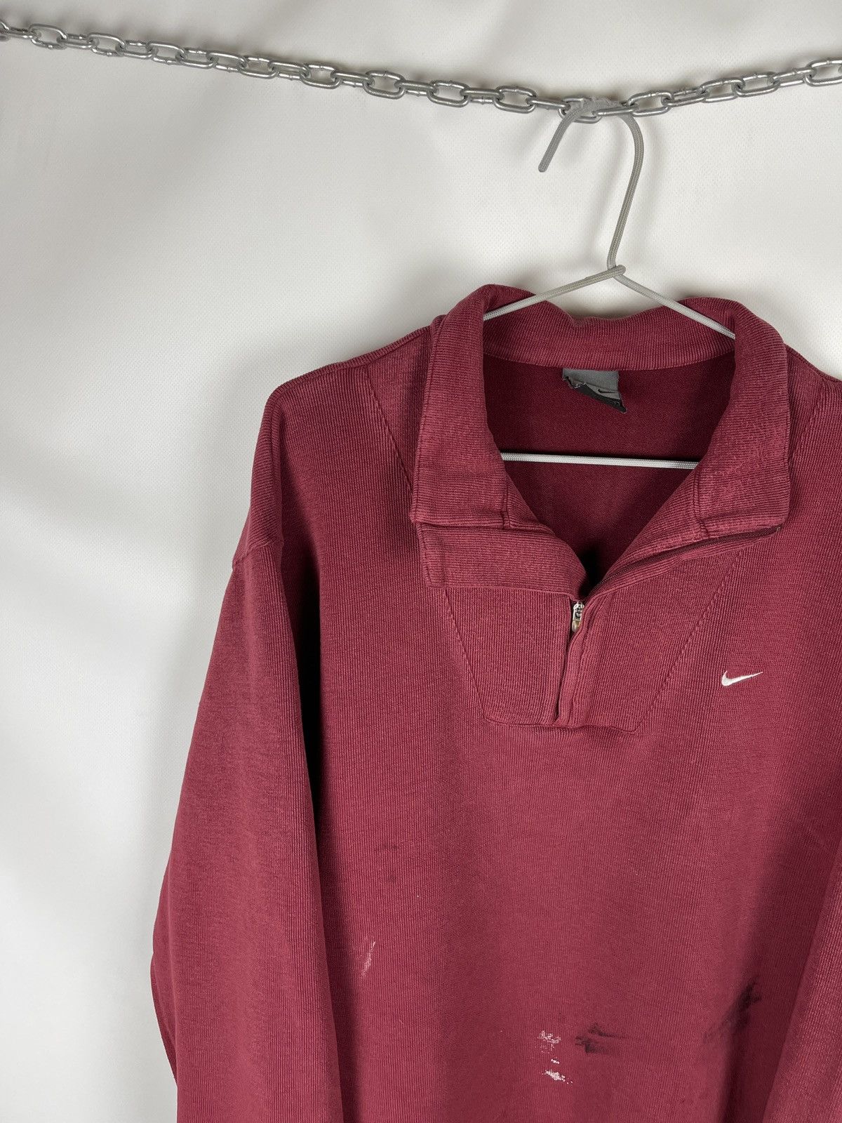 Nike Nike vintage y2k dirty painted 1/4 zip sweatshirt swoosh Size US L / EU 52-54 / 3 - 2 Thumbnail