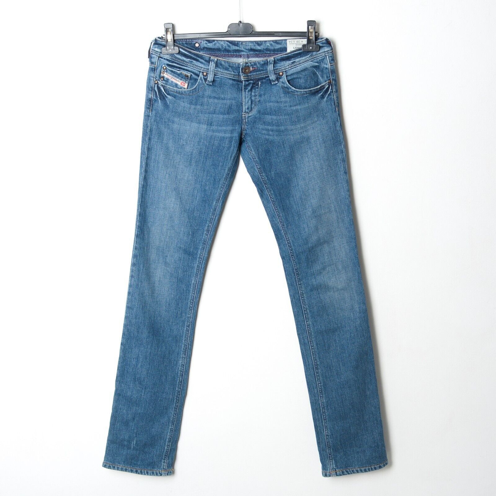 Diesel LOWKY Stretch W28 L34 Jeans Straight Low Rise Trousers Pants Size 28" / US 6 / IT 42 - 1 Thumbnail