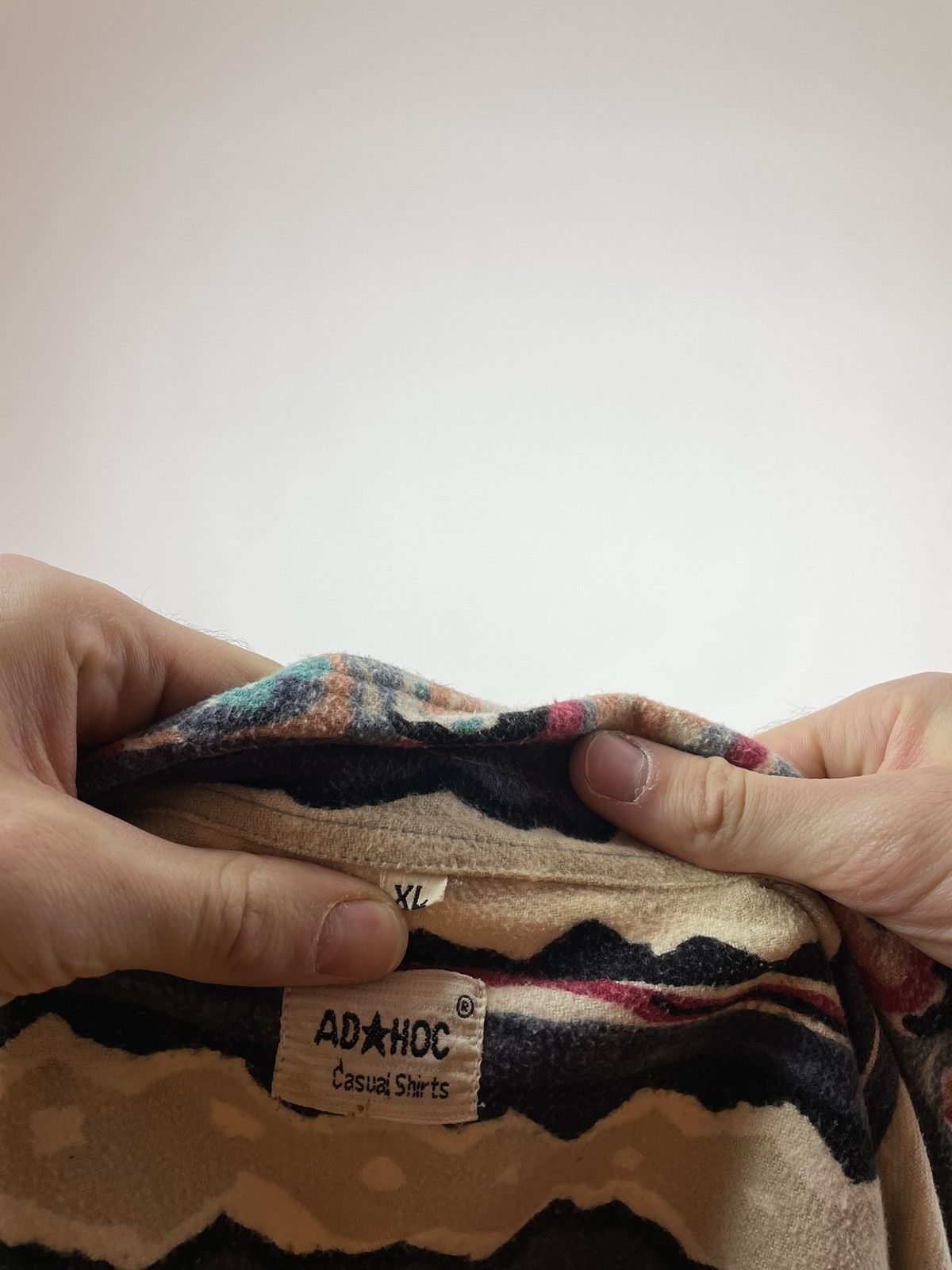 Vintage ADHOC vintage shirt long sleeve Aztec casual Mens size XL Size US XL / EU 56 / 4 - 8 Thumbnail