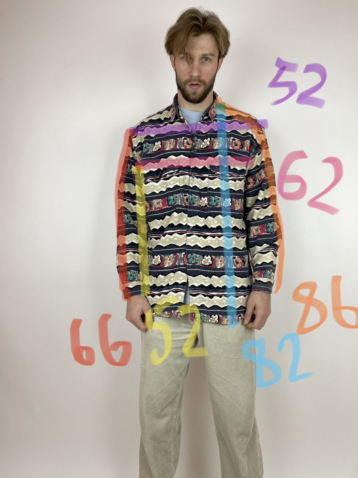 Vintage ADHOC vintage shirt long sleeve Aztec casual Mens size XL Size US XL / EU 56 / 4 - 9 Thumbnail