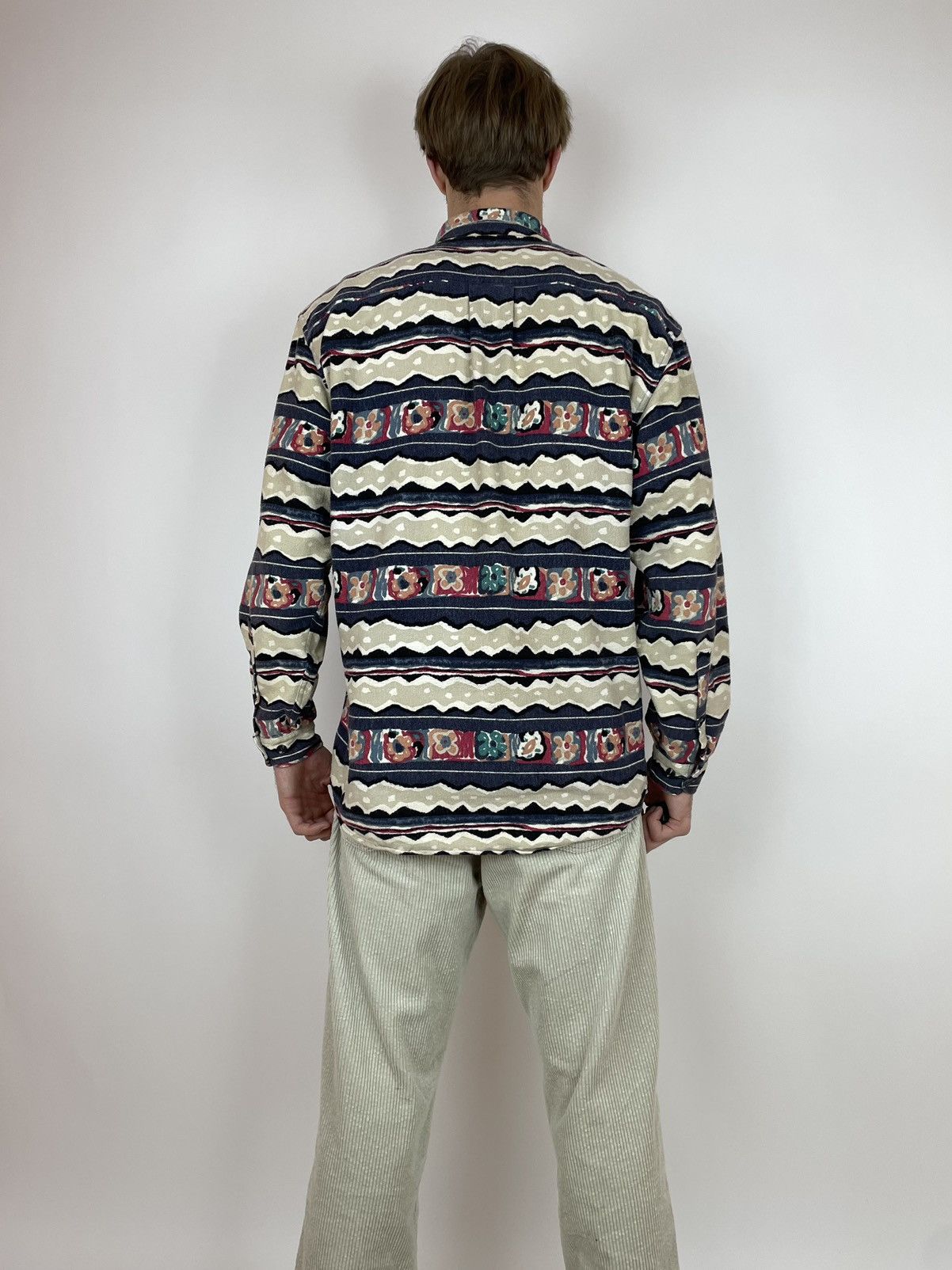 Vintage ADHOC vintage shirt long sleeve Aztec casual Mens size XL Size US XL / EU 56 / 4 - 4 Thumbnail
