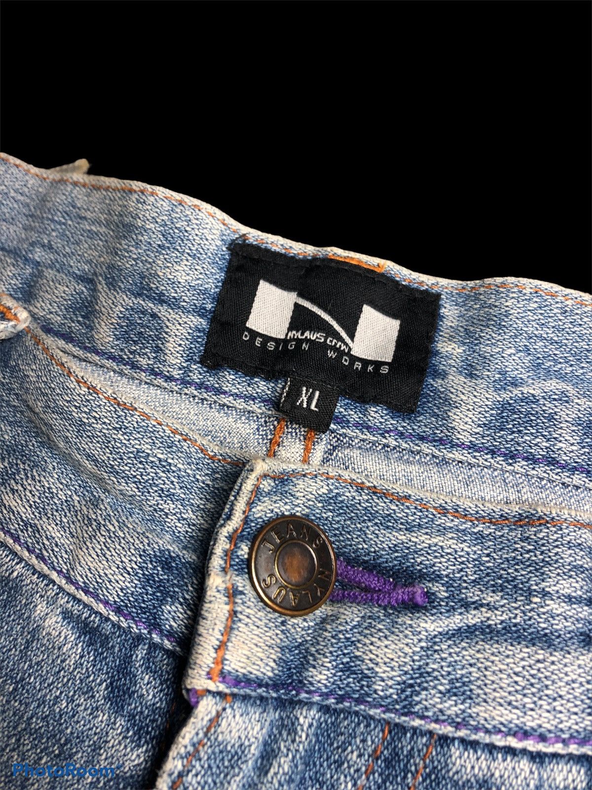 Other LOOSE BAGGY NYLAUS PAINTED DISTRESSED DENIM Size US 32 / EU 48 - 4 Thumbnail
