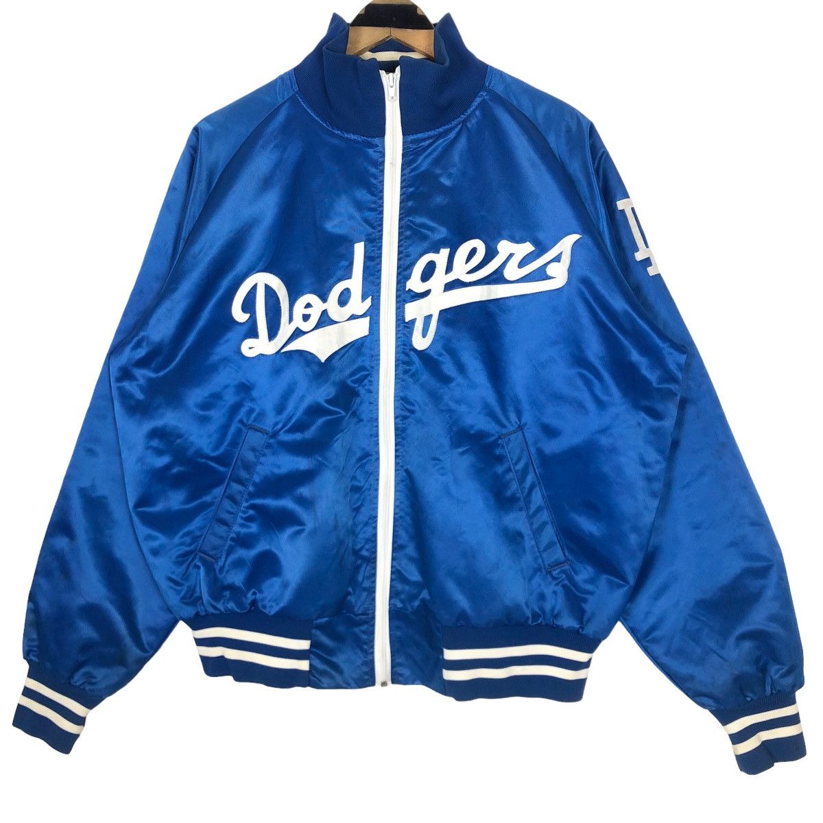 MLB Vintage 90s Los Angeles Dodgers Satin Varsity Jacket Large Size US L / EU 52-54 / 3 - 1 Thumbnail
