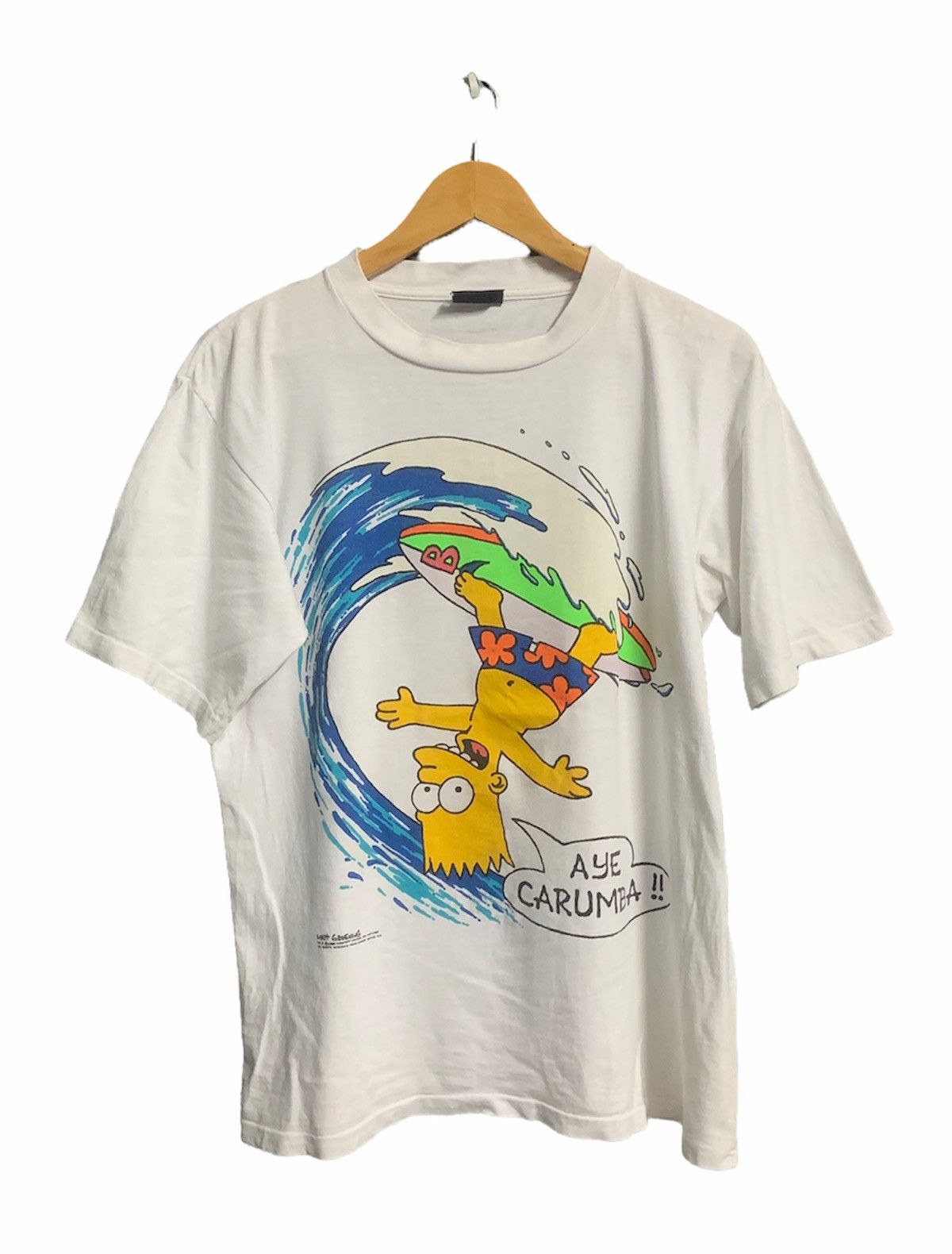 1989s BART SIMPSON SURF MATT GREONING OVERPRINT TEE