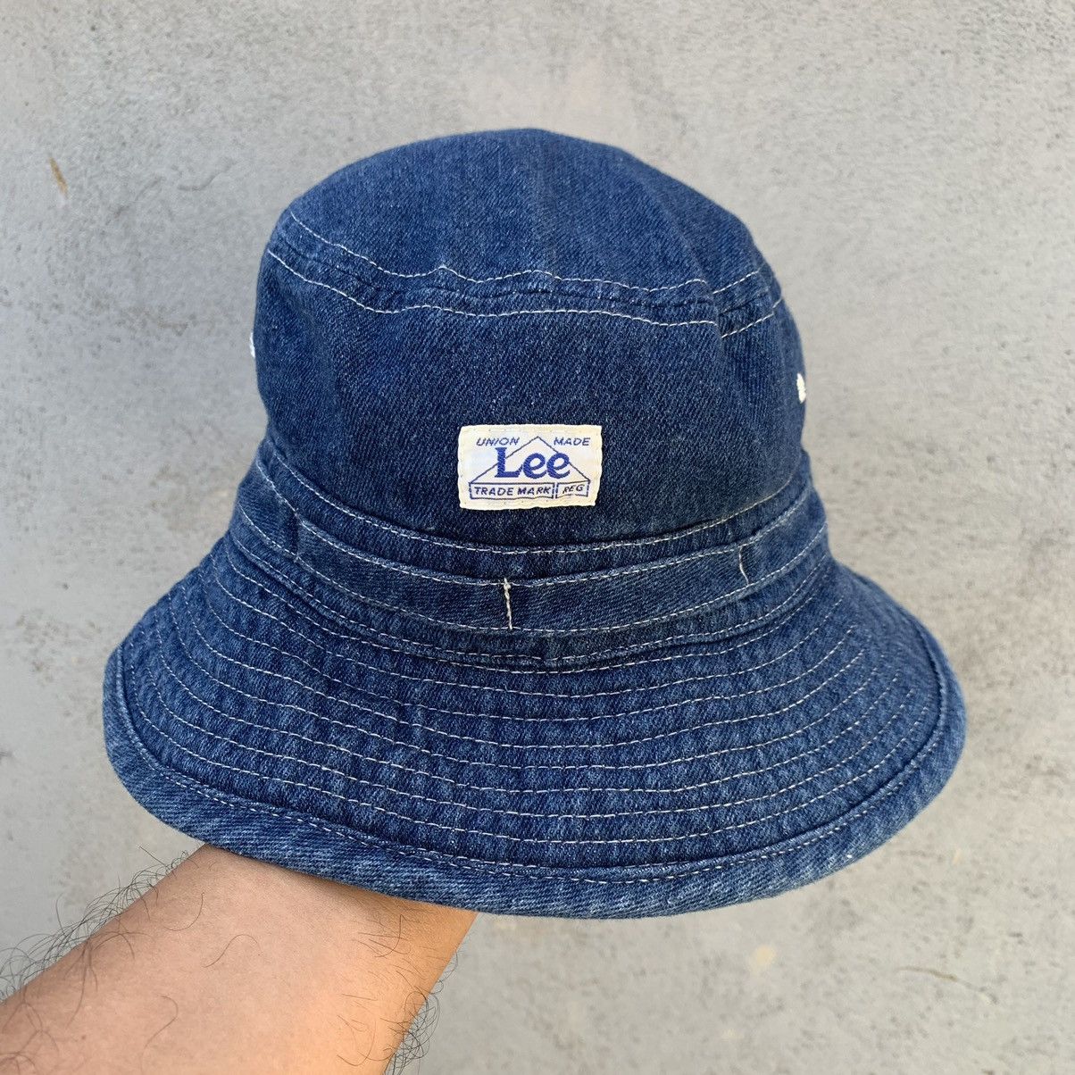 Lee × Vintage Vtg 90s UNION MADE LEE Bucket Denim Hat RARE  display picture 2