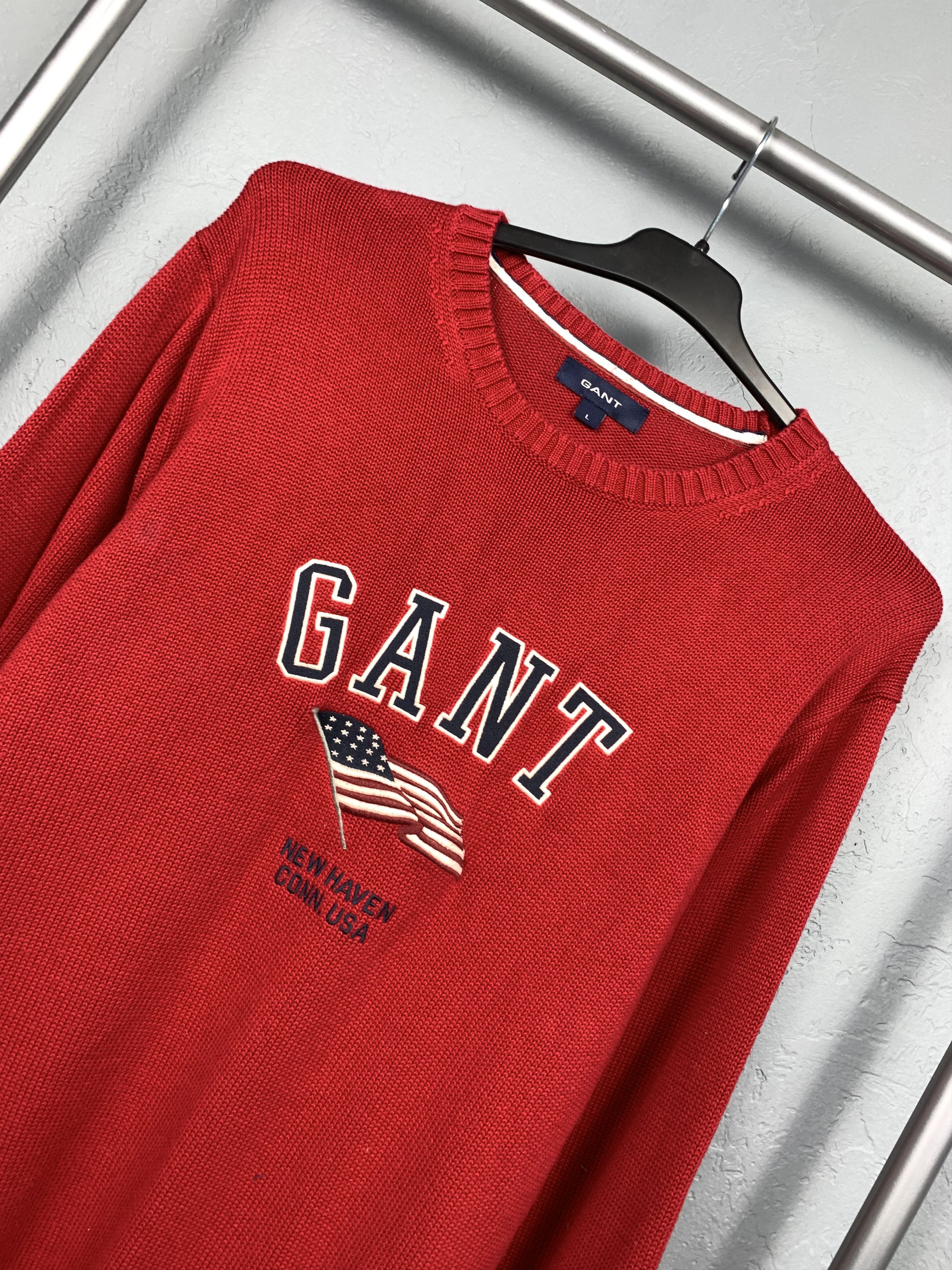 Gant Gant USA Vintage Big Logo Mens Knit Sweater Size L Size US L / EU 52-54 / 3 - 2 Thumbnail