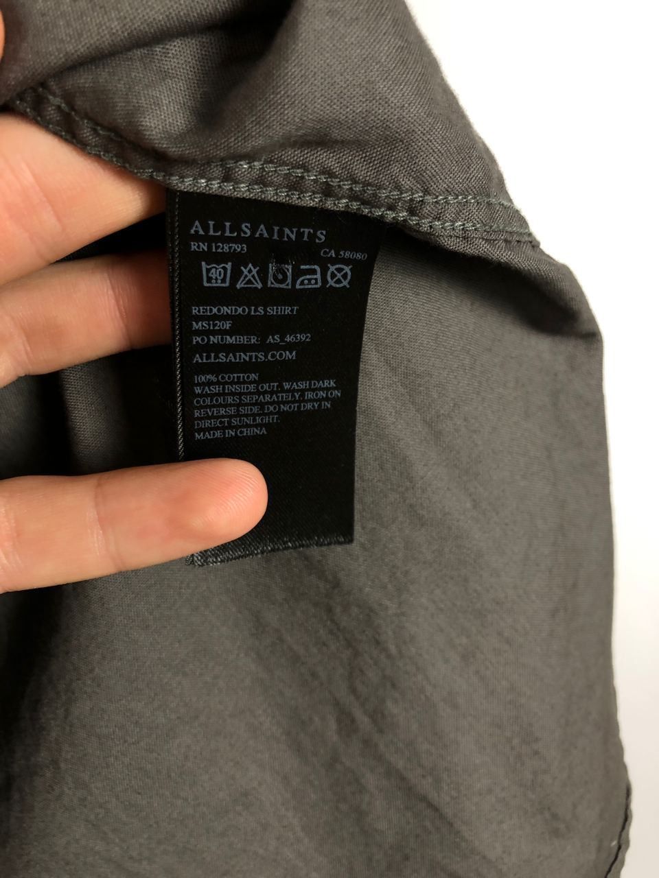 Allsaints Allsaints shirts long sleeve grey size L Size US M / EU 48-50 / 2 - 4 Thumbnail
