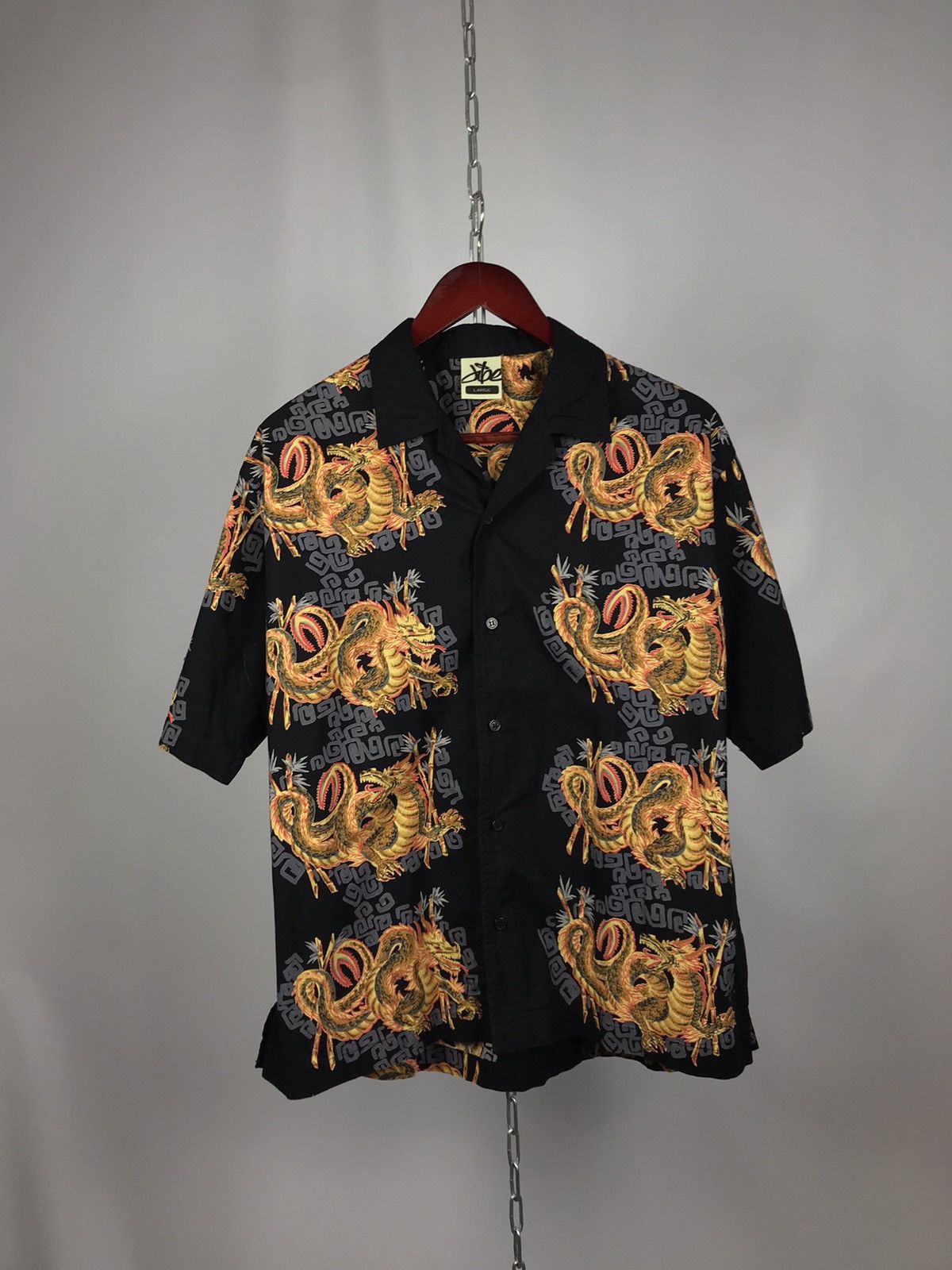 Vintage Dragon Japanese brand crazy overprinted shirt Size US L / EU 52-54 / 3 - 1 Thumbnail