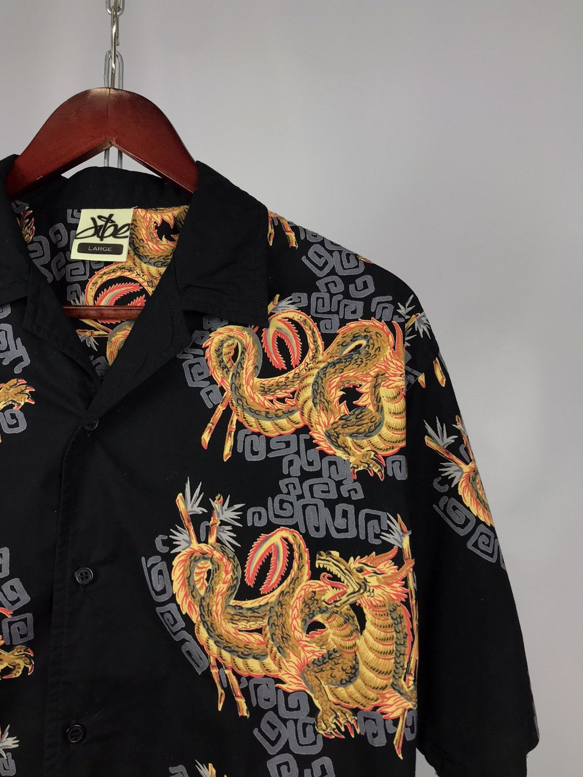 Vintage Dragon Japanese brand crazy overprinted shirt Size US L / EU 52-54 / 3 - 2 Thumbnail