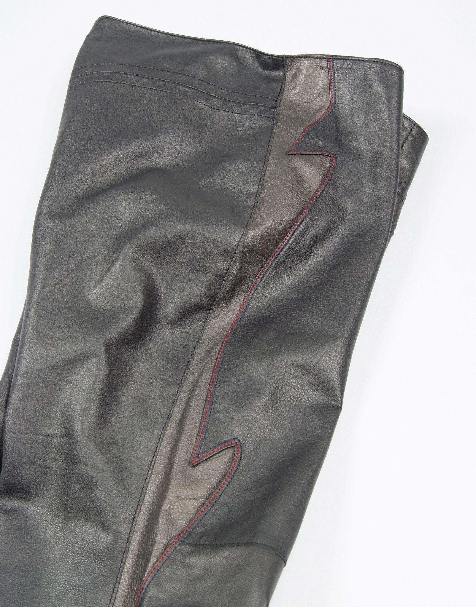 Diesel × Diesel Black Gold × Vintage Vintage Diesel Style Lab Leather Low Rise Black Pants Size 27" / US 4 / IT 40 - 8 Thumbnail