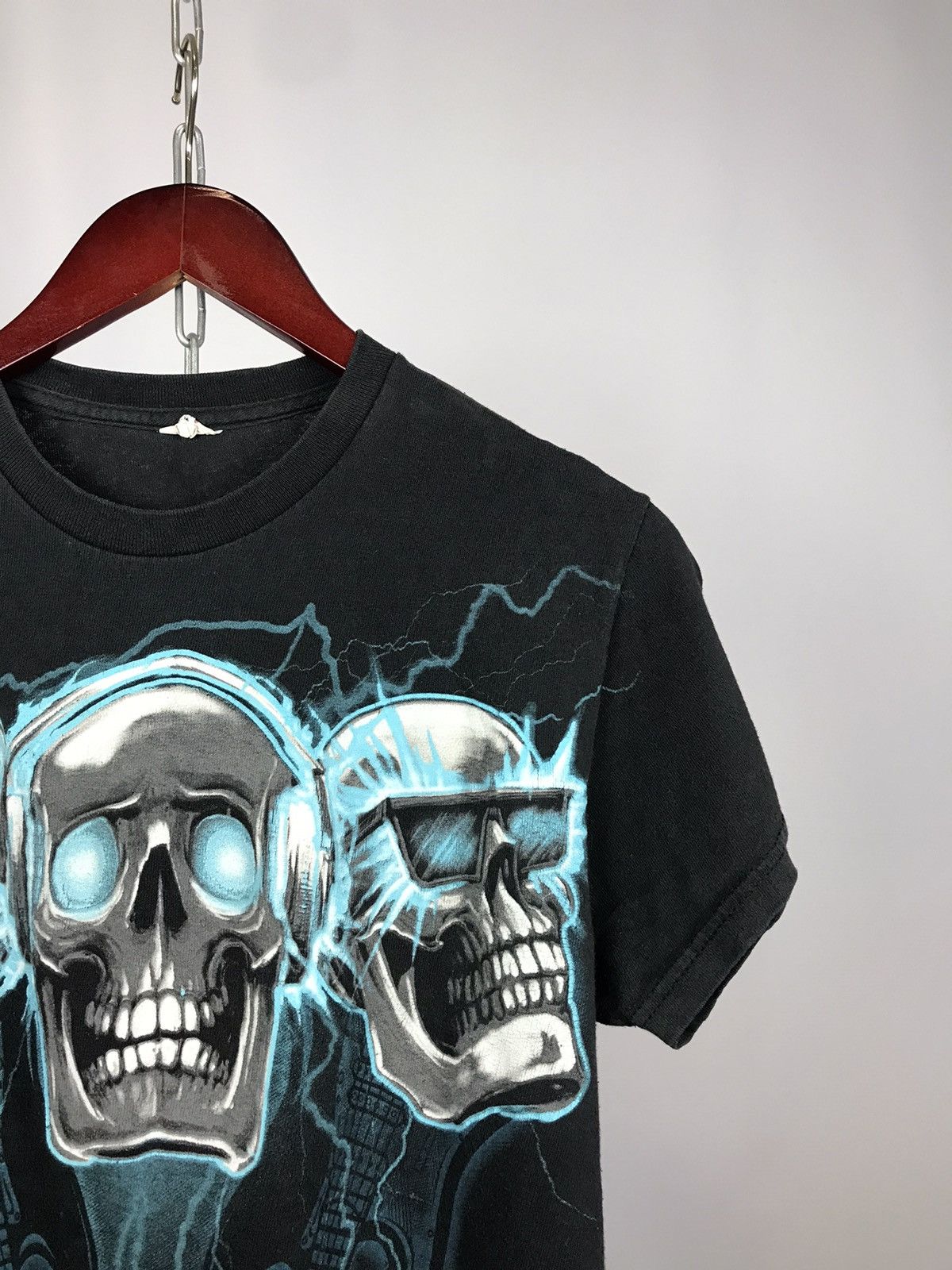 Vintage Skull Skeleton overprinted vintage rock tee Size US M / EU 48-50 / 2 - 2 Thumbnail