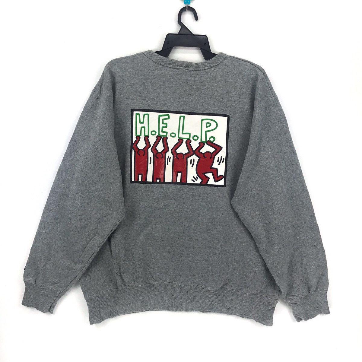 Japanese Brand × Keith Haring × Uniqlo Vintage Keith Haring Sweatshirt Big Logo Size US XL / EU 56 / 4 - 1 Thumbnail
