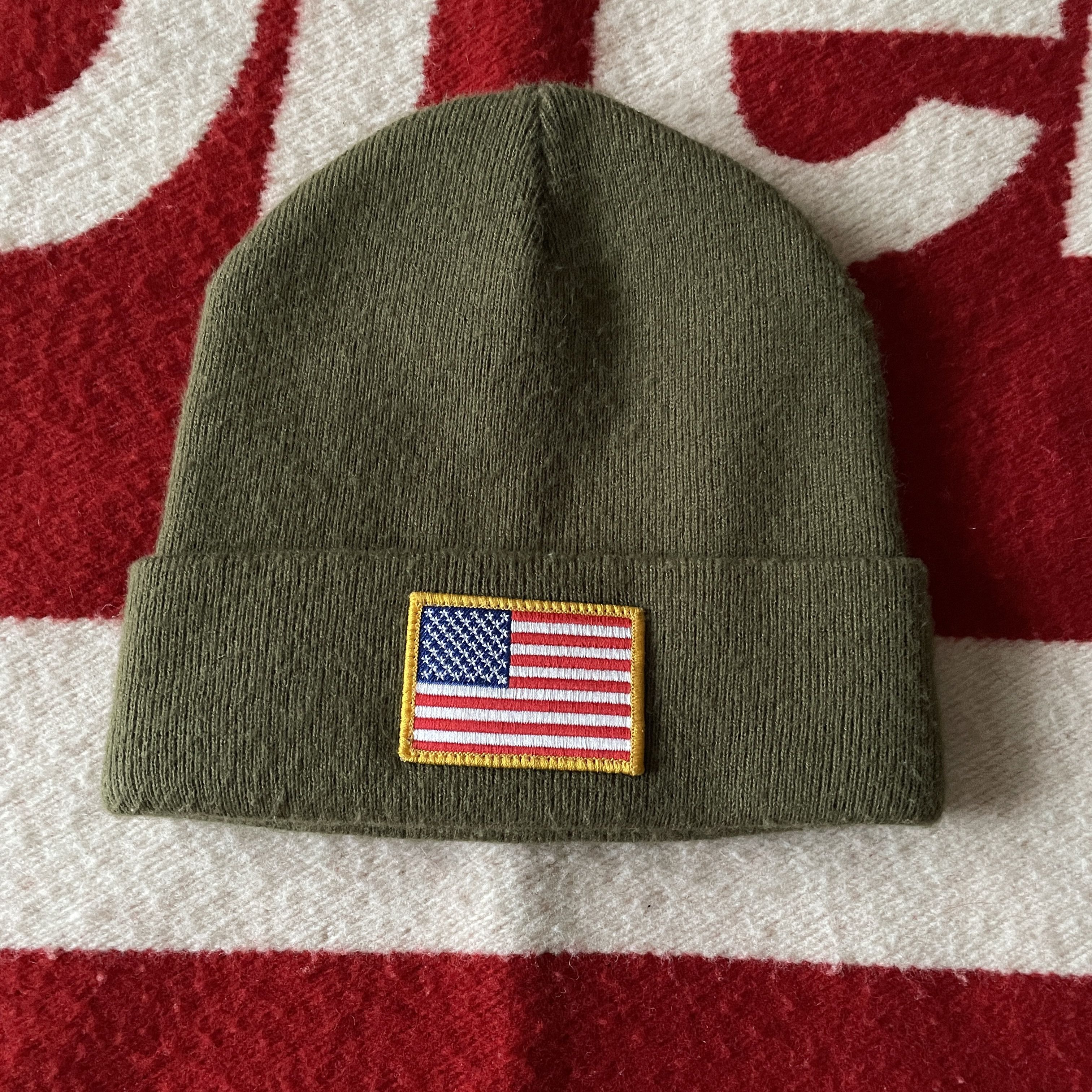 Supreme Supreme - Patriot Beanie Cap Winter Hat Knitted 2010 Size ONE SIZE - 1 Thumbnail