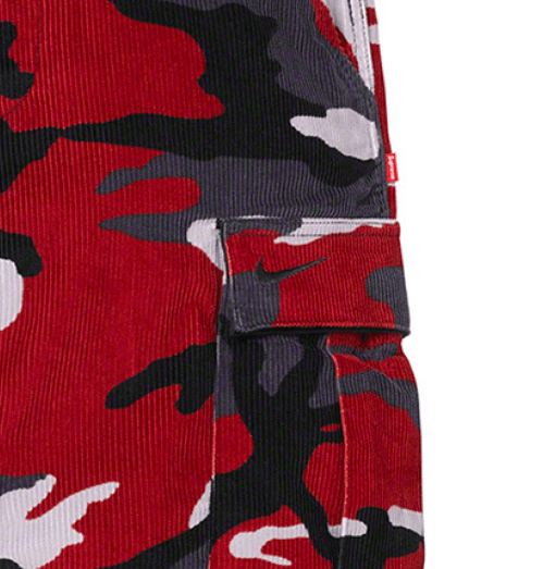 Supreme Nike Arc Corduroy Cargo Pant Red Camo – Izicop