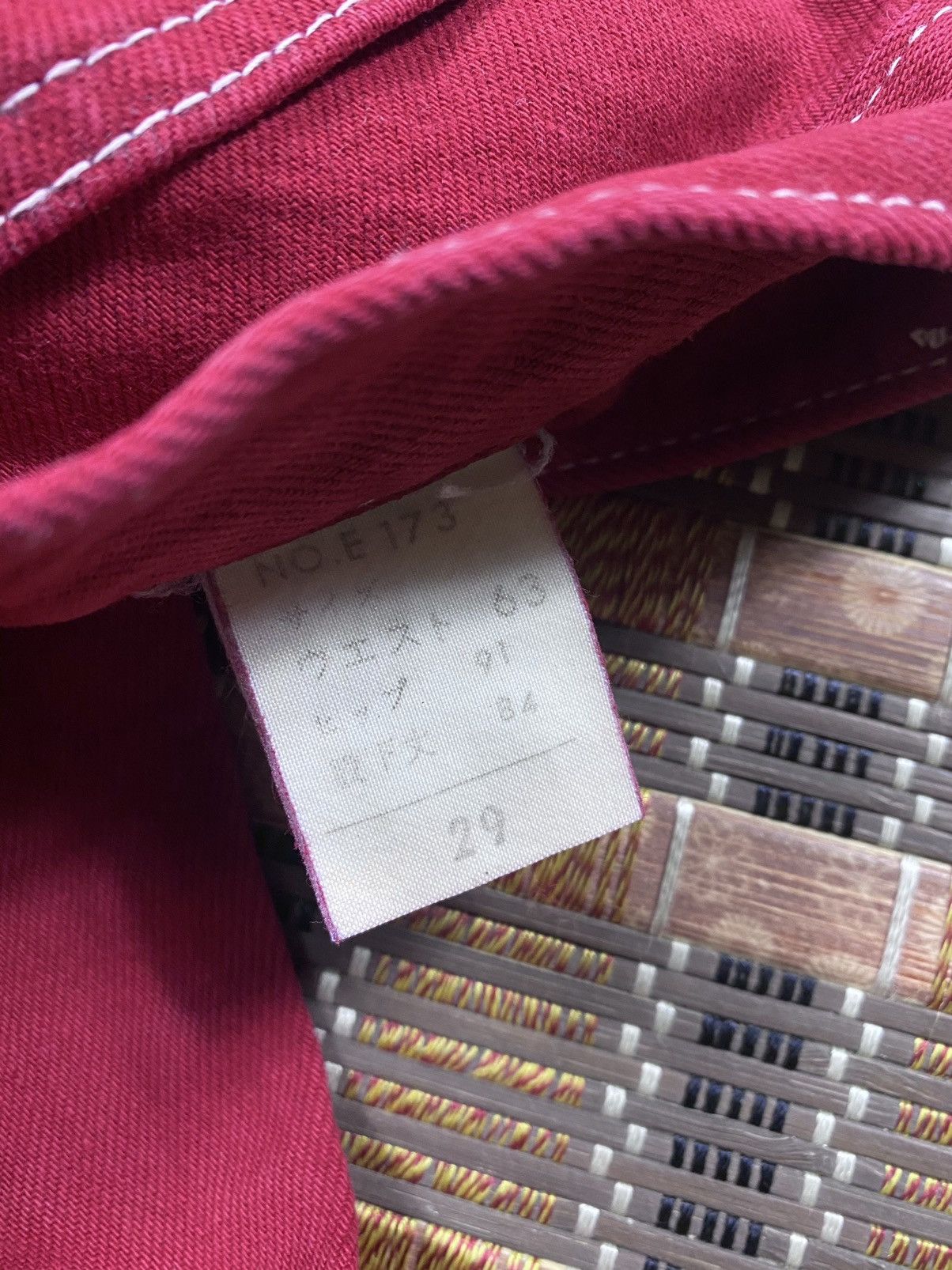 Japanese Brand × Vintage Vintage Red Flare Denim By Et Botte Paris Size US 29 - 6 Thumbnail