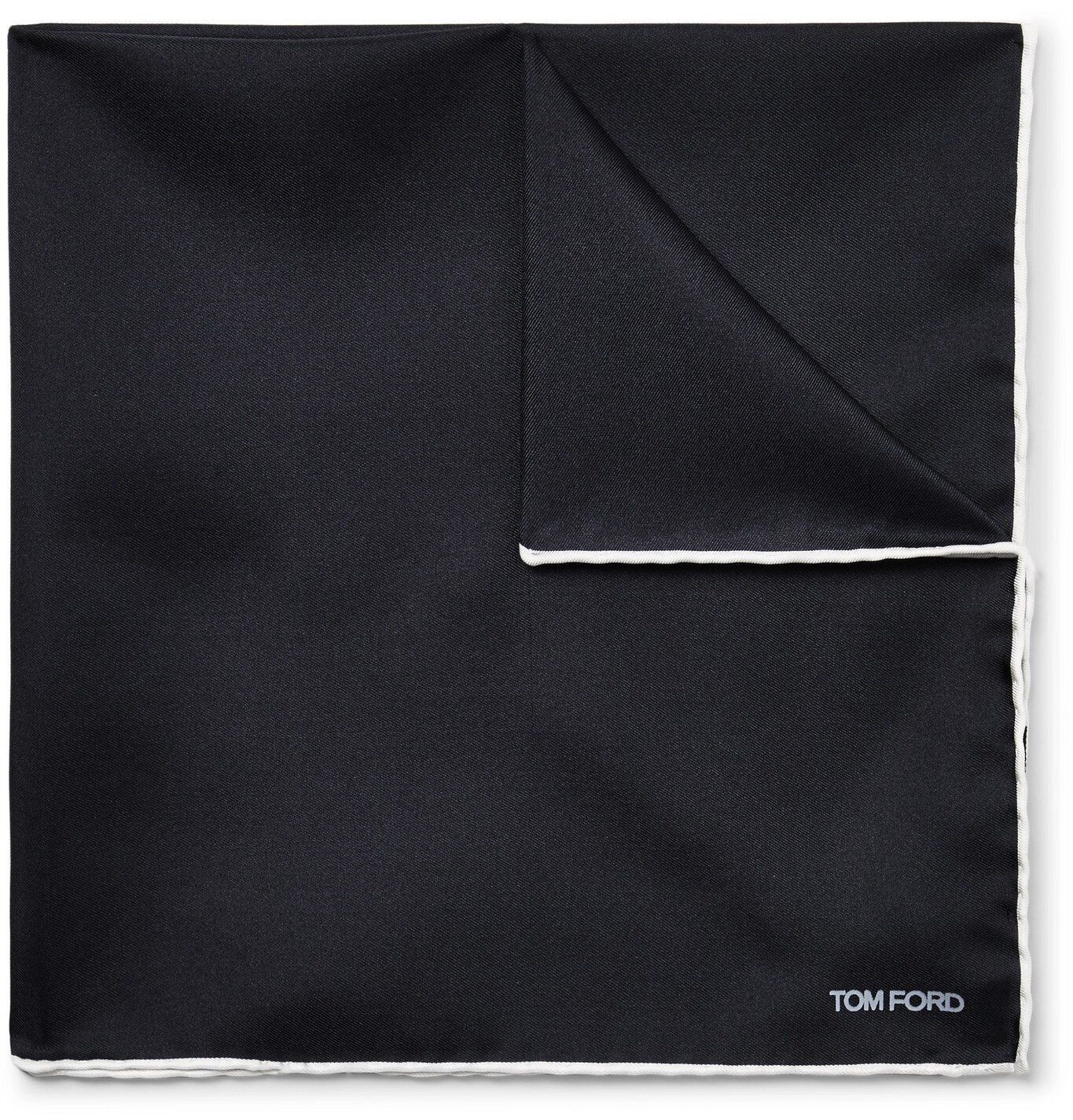 Tom Ford contrast stripe pocket square silk Size ONE SIZE - 1 Thumbnail