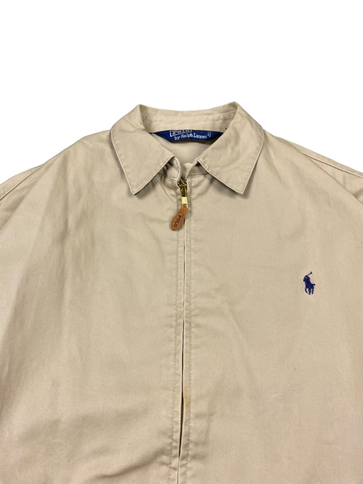 Polo Ralph Lauren × Vintage Vintage 90s Polo Ralph Lauren Khaki Bayport Bomber Jacket Size US L / EU 52-54 / 3 - 4 Thumbnail