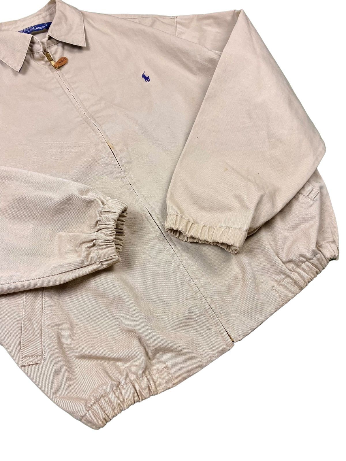 Polo Ralph Lauren × Vintage Vintage 90s Polo Ralph Lauren Khaki Bayport Bomber Jacket Size US L / EU 52-54 / 3 - 3 Thumbnail