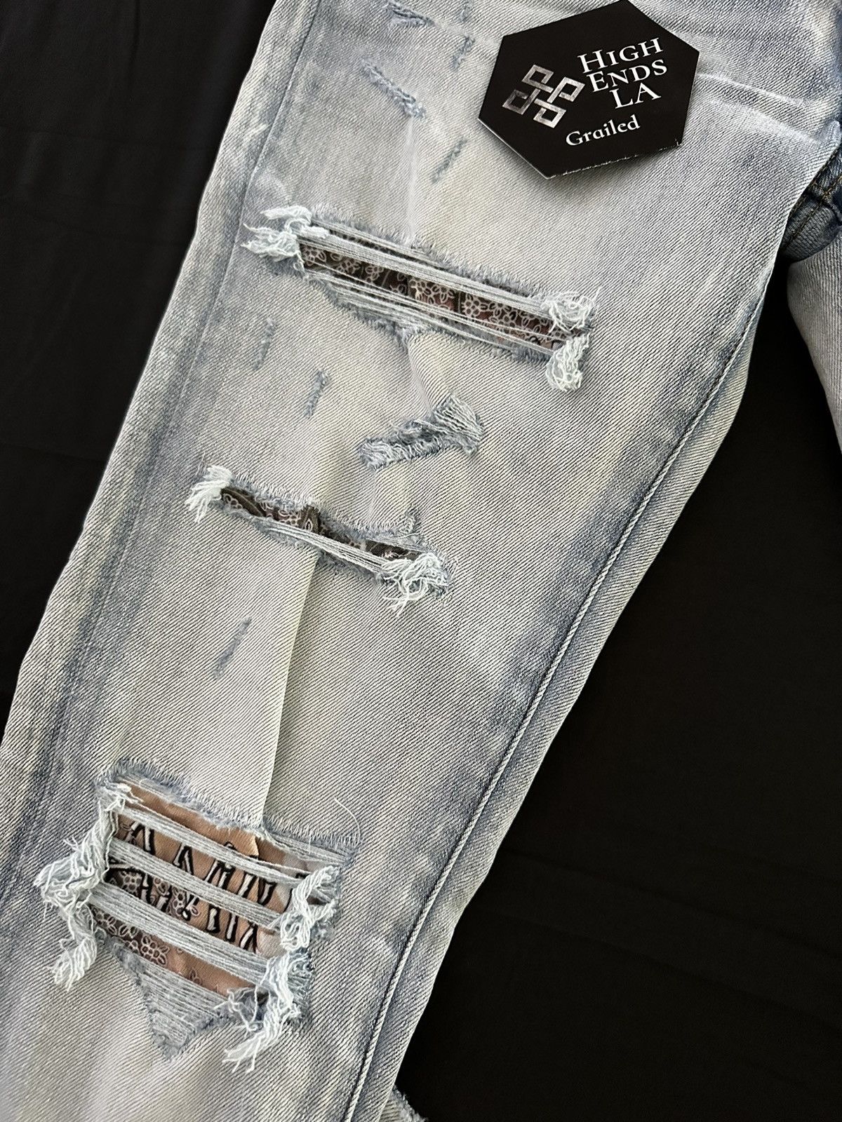Amiri Amiri Hibiscus Artpatch Denim Jeans Size US 30 / EU 46 - 2 Thumbnail