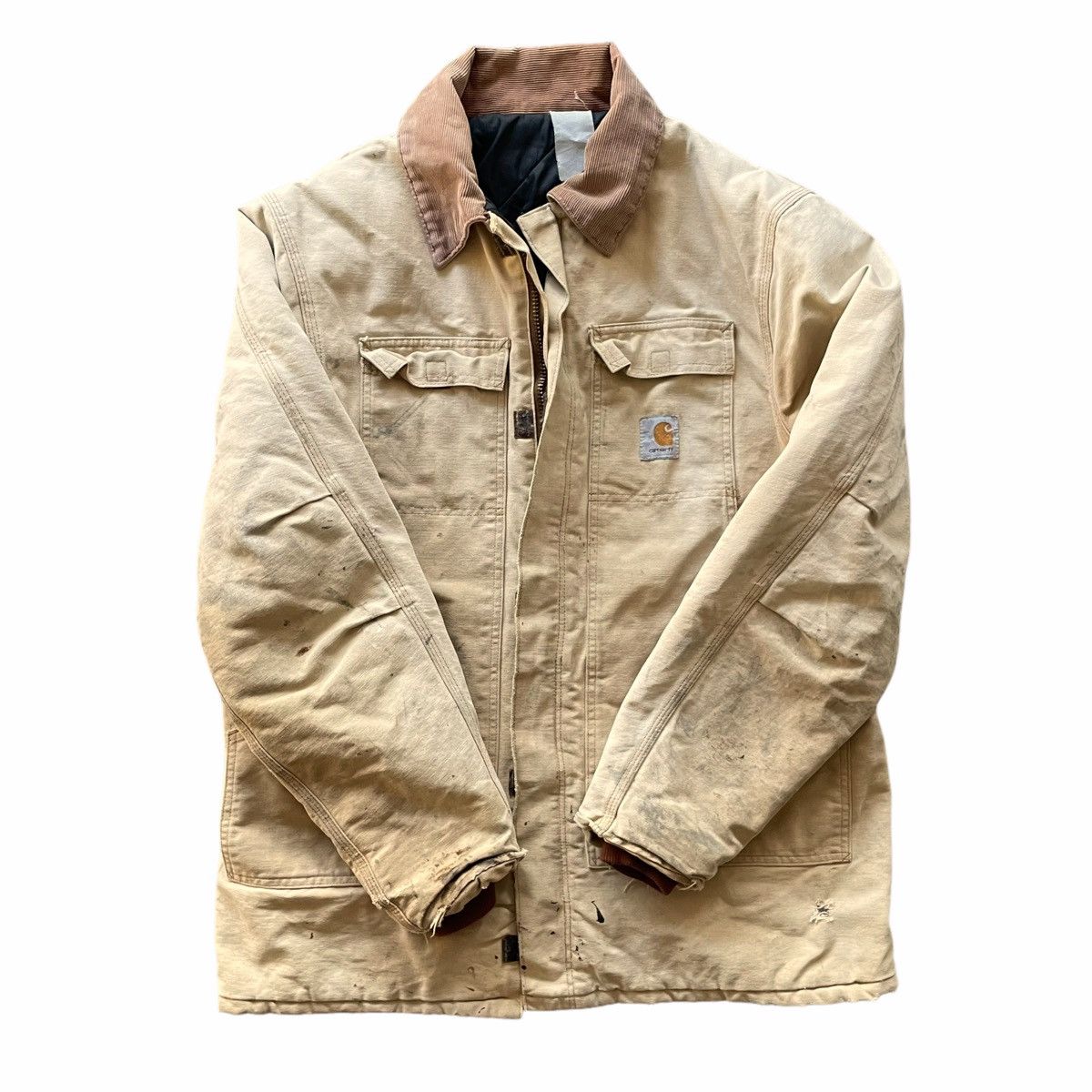 Carhartt × Carhartt Wip × Vintage 💥 Carhartt Detroit Hunting Sunfaded Trashed Jacket Size US XL / EU 56 / 4 - 7 Thumbnail