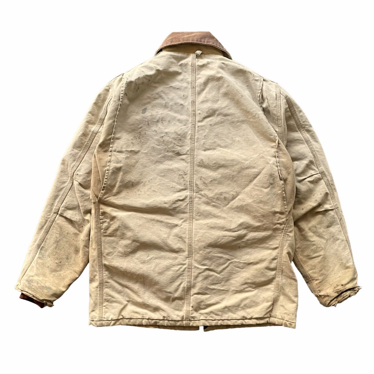 Carhartt × Carhartt Wip × Vintage 💥 Carhartt Detroit Hunting Sunfaded Trashed Jacket Size US XL / EU 56 / 4 - 12 Thumbnail