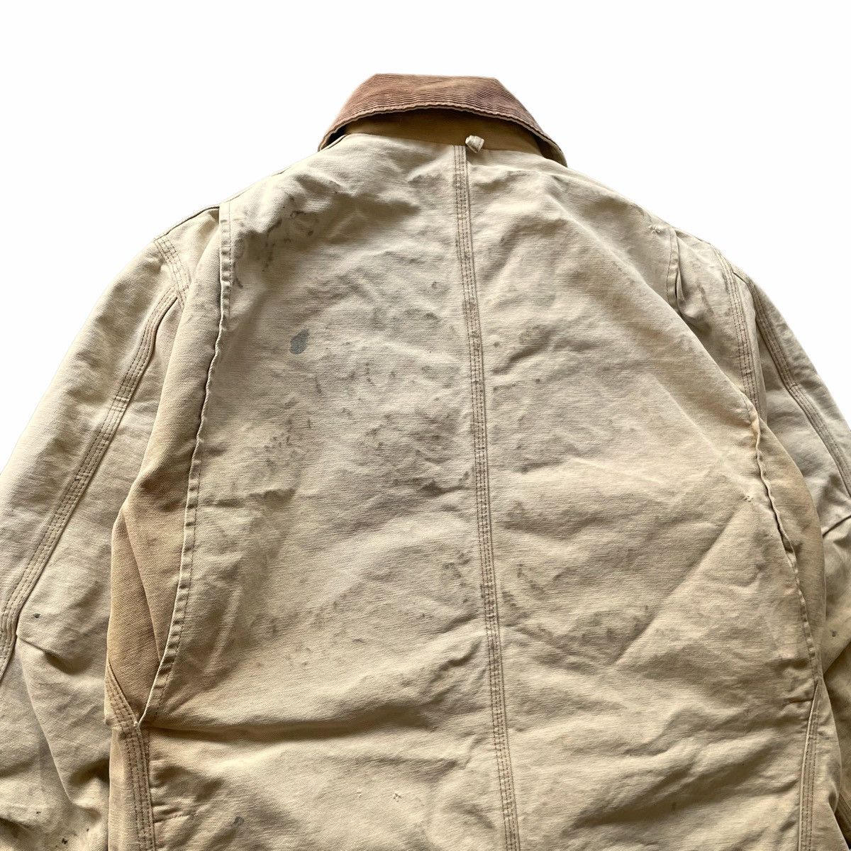 Carhartt × Carhartt Wip × Vintage 💥 Carhartt Detroit Hunting Sunfaded Trashed Jacket Size US XL / EU 56 / 4 - 13 Thumbnail