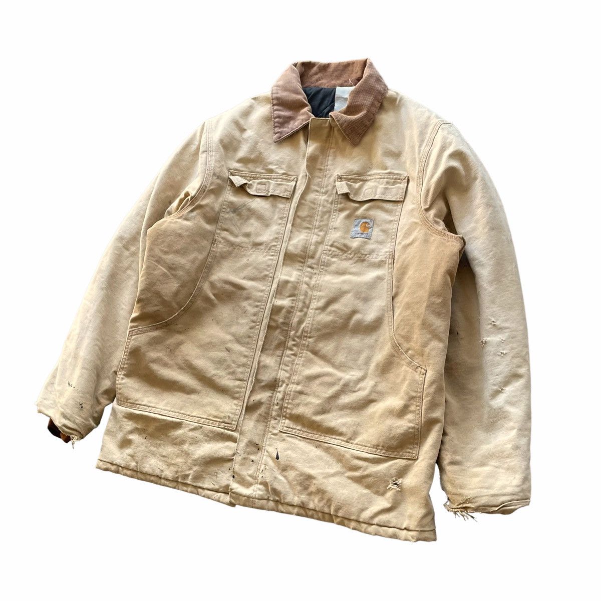 Carhartt × Carhartt Wip × Vintage 💥 Carhartt Detroit Hunting Sunfaded Trashed Jacket Size US XL / EU 56 / 4 - 3 Thumbnail