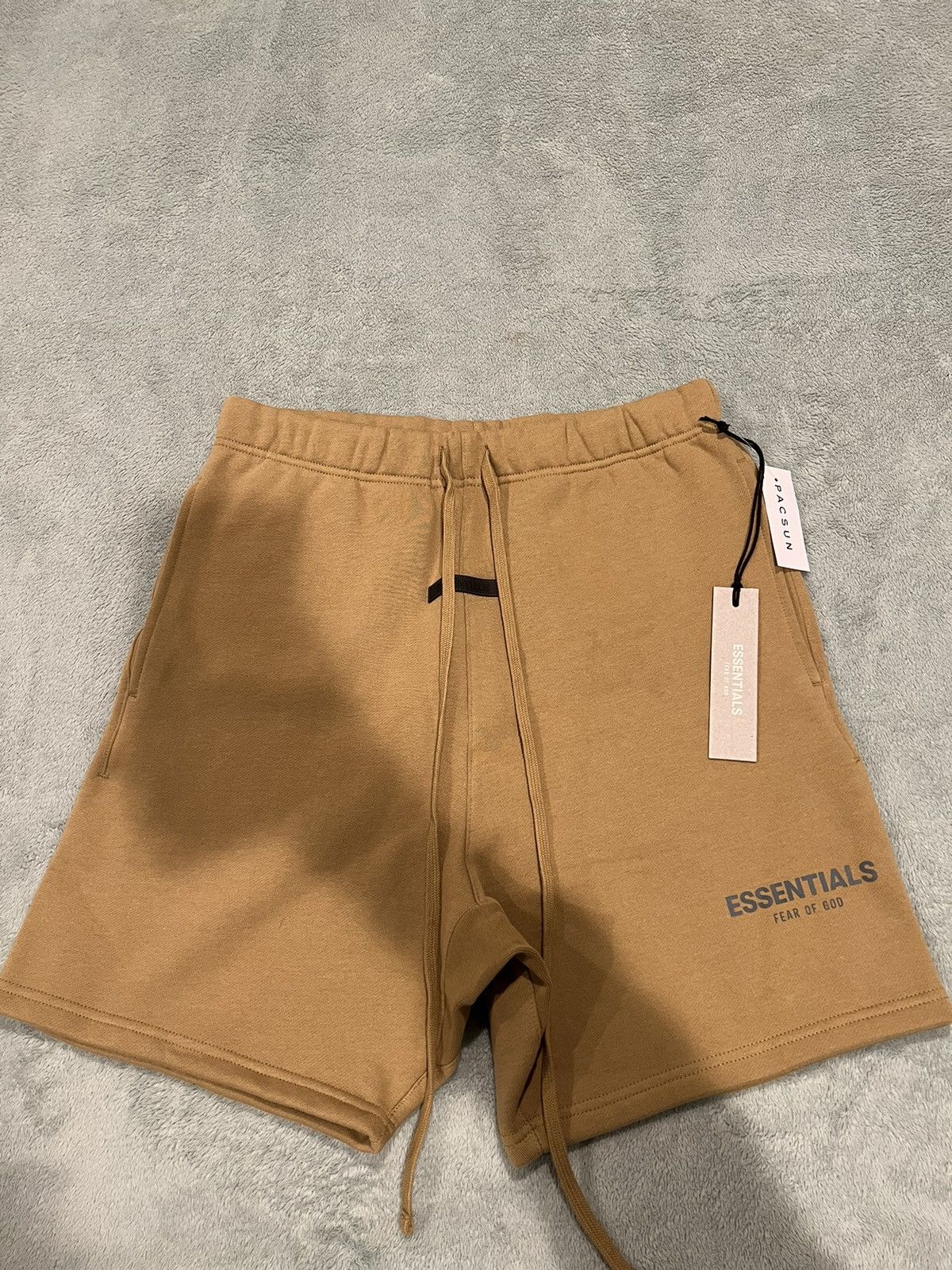 Fear of God Essentials FOG Shorts Amber | Grailed