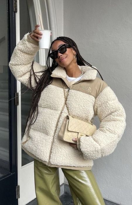 The North Face The North Face Sherpa Nuptse Jacket Beige | Grailed