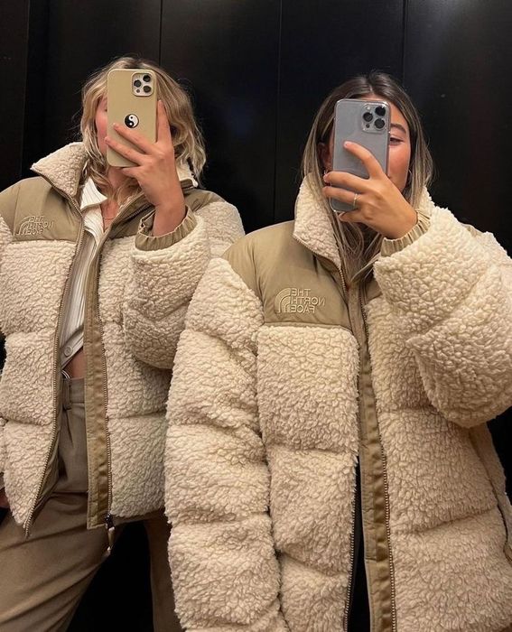 The North Face The North Face Sherpa Nuptse Jacket Beige | Grailed