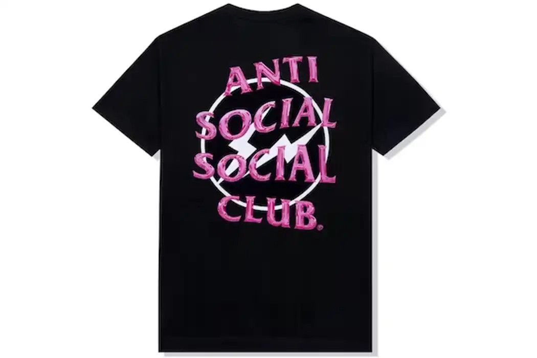 Anti social social club x Fragment precious petal pink tee