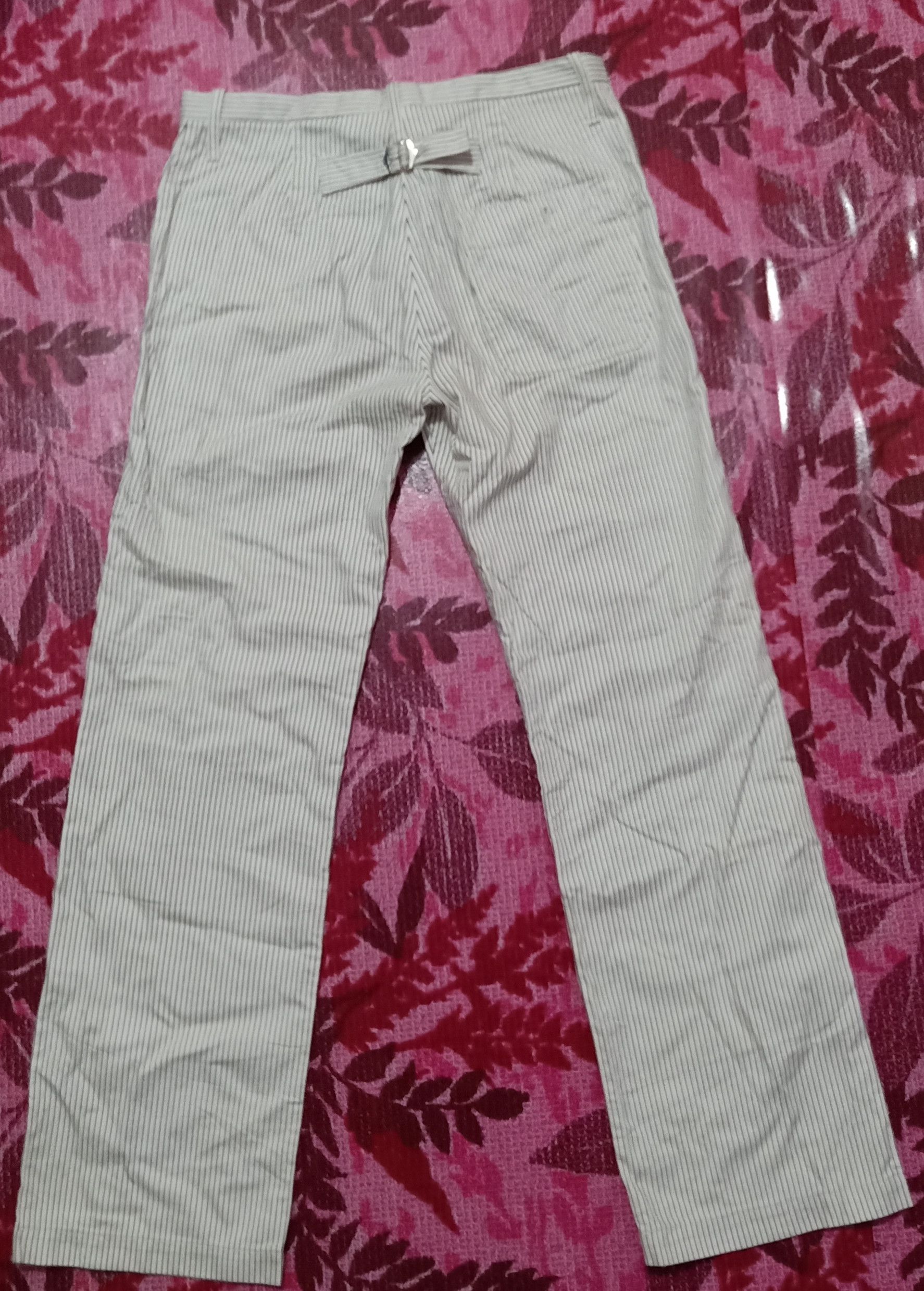 Designer Kempel Pants Stripe With Buckle Size US 29 - 7 Thumbnail