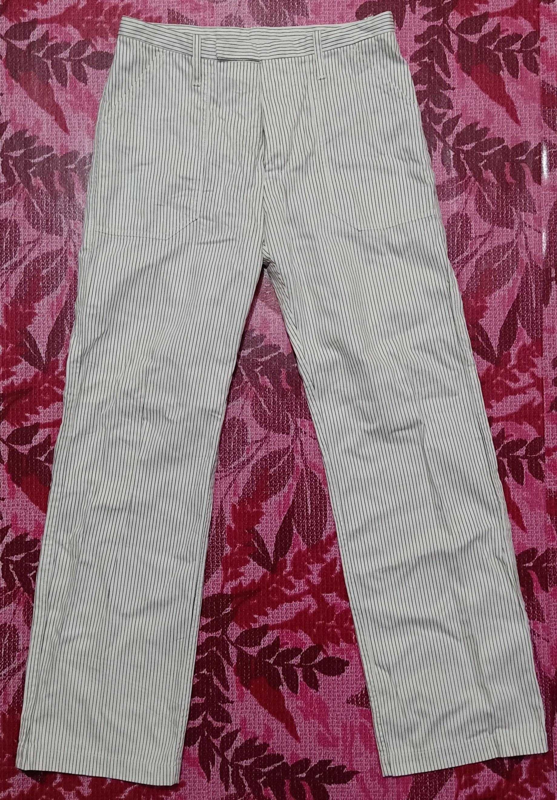 Designer Kempel Pants Stripe With Buckle Size US 29 - 1 Thumbnail