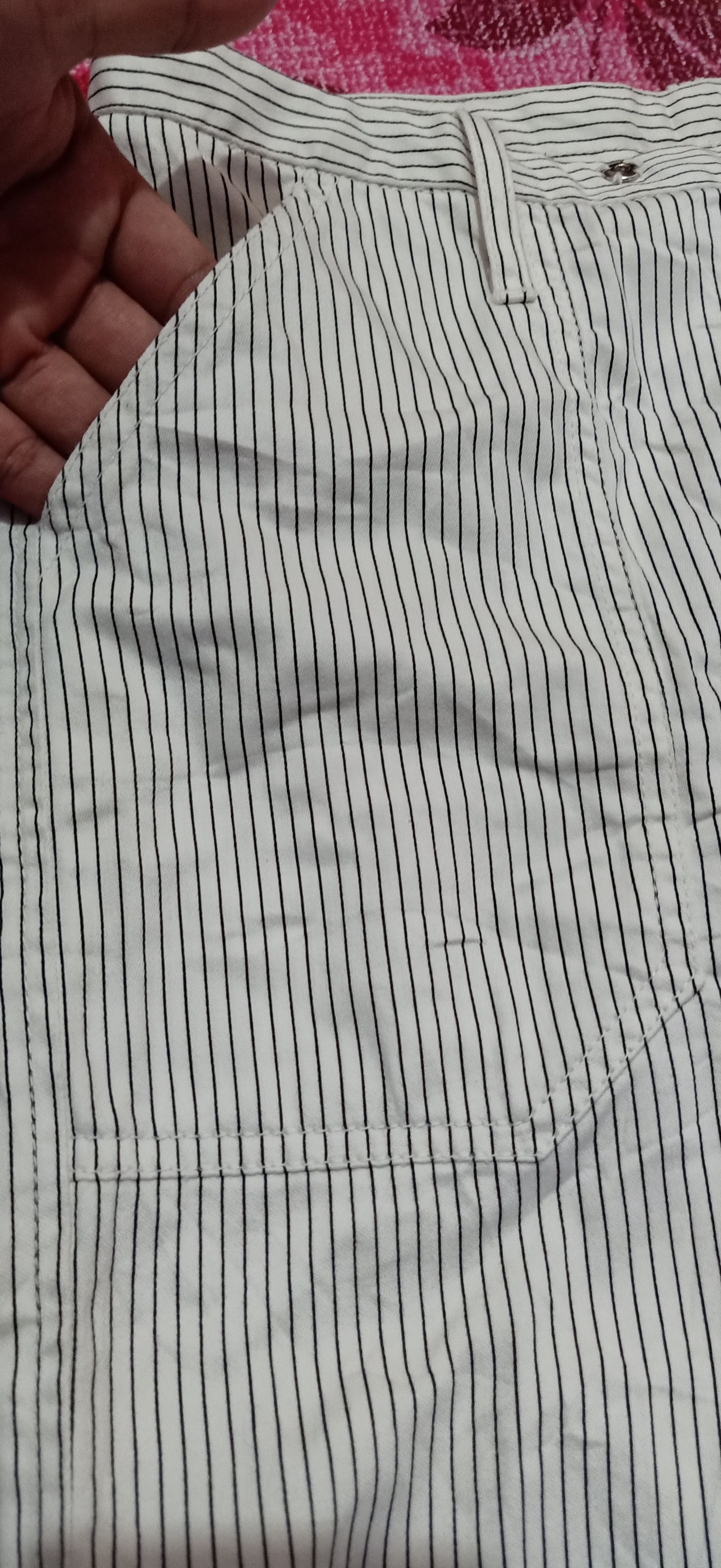 Designer Kempel Pants Stripe With Buckle Size US 29 - 4 Thumbnail