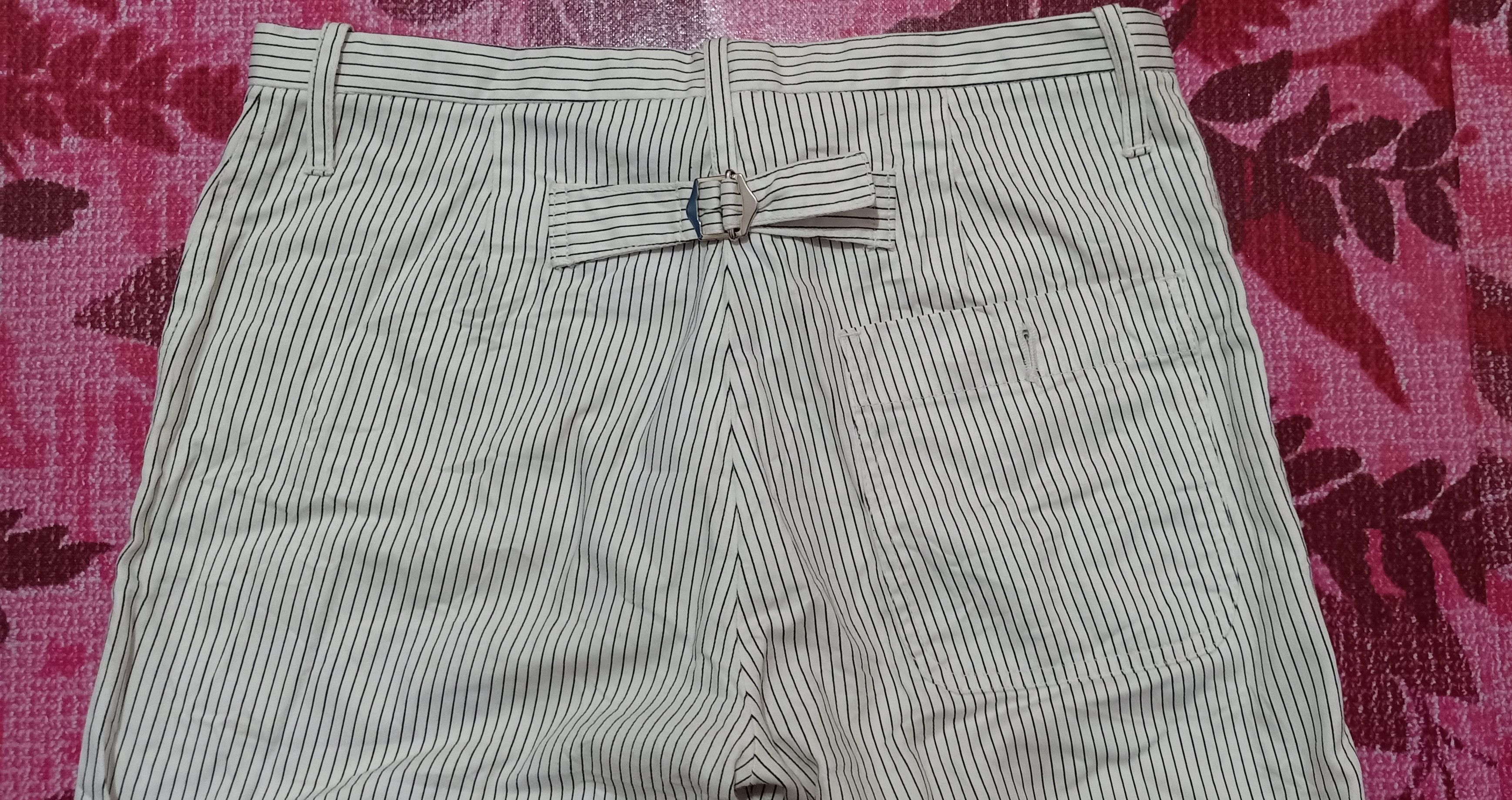 Designer Kempel Pants Stripe With Buckle Size US 29 - 8 Thumbnail