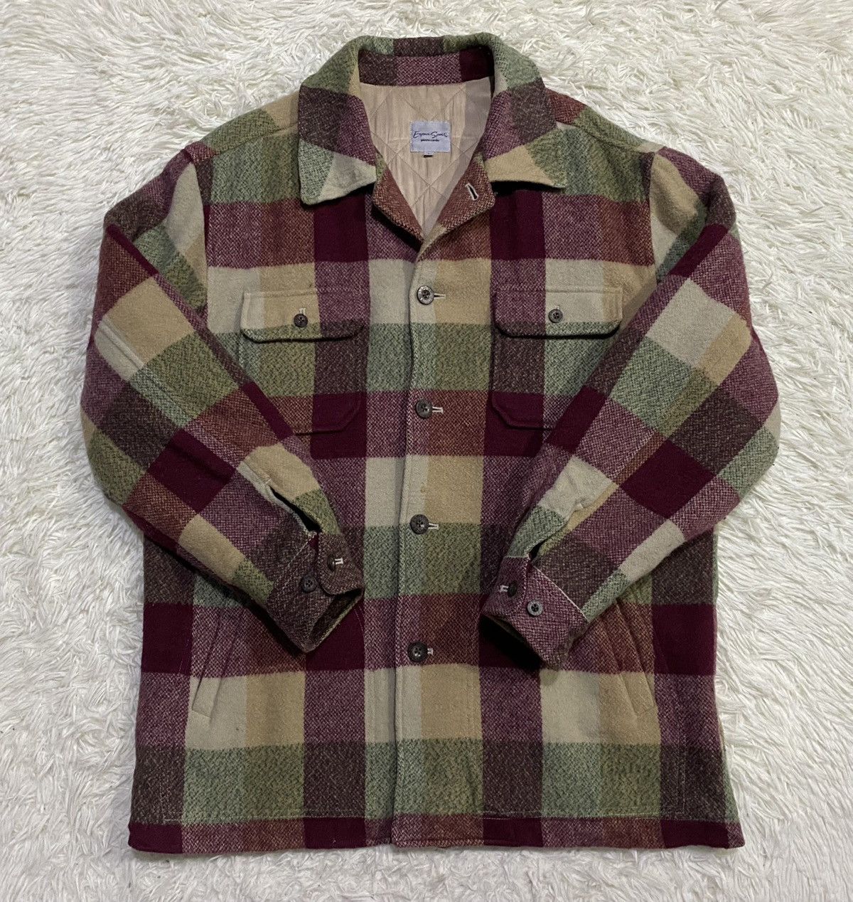 Pierre Cardin Vintage Pierre Cardin Wool Quilted Rayon Lined Flannel Size US L / EU 52-54 / 3 - 4 Thumbnail