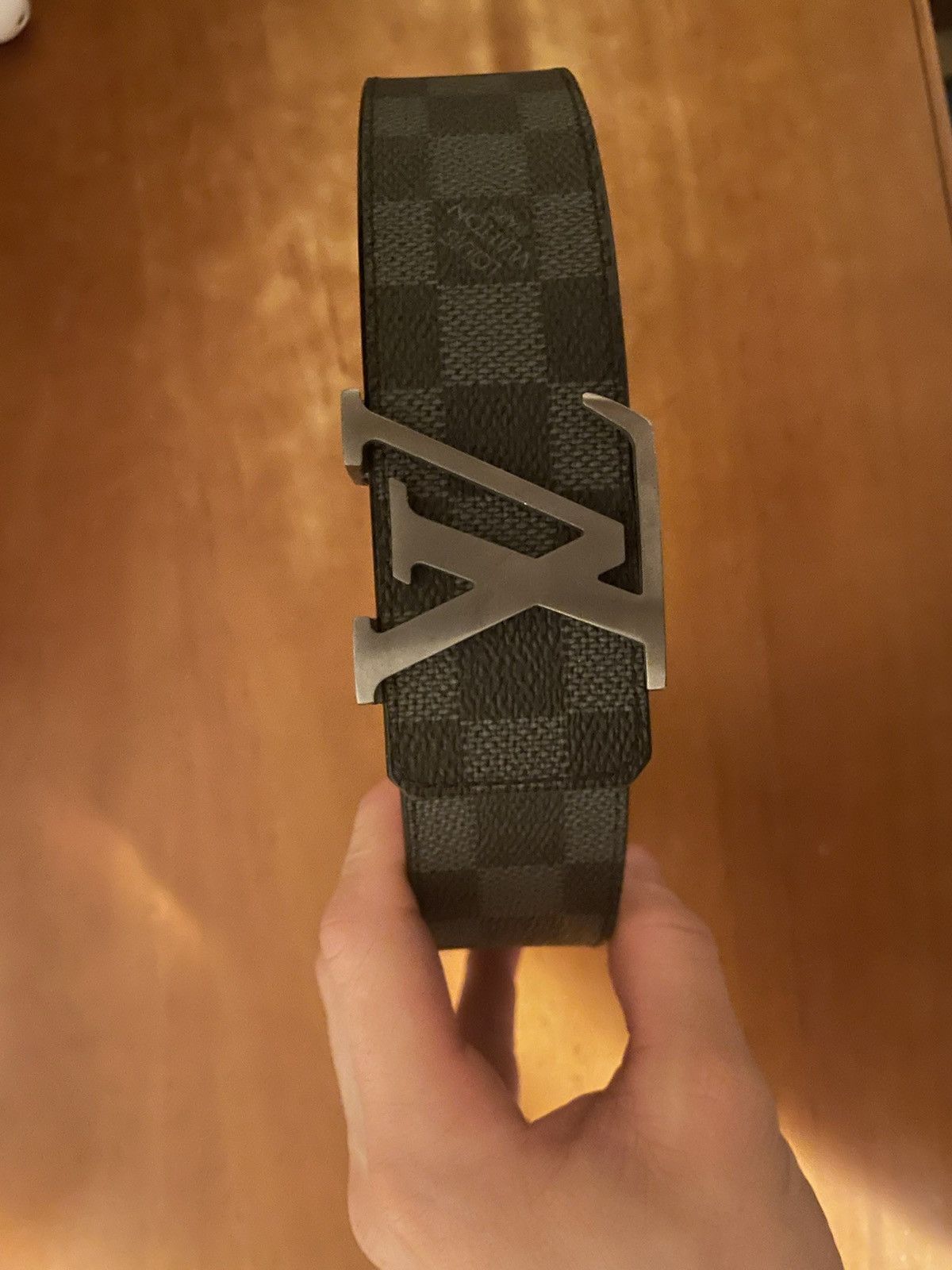 louis vuitton checkered belt