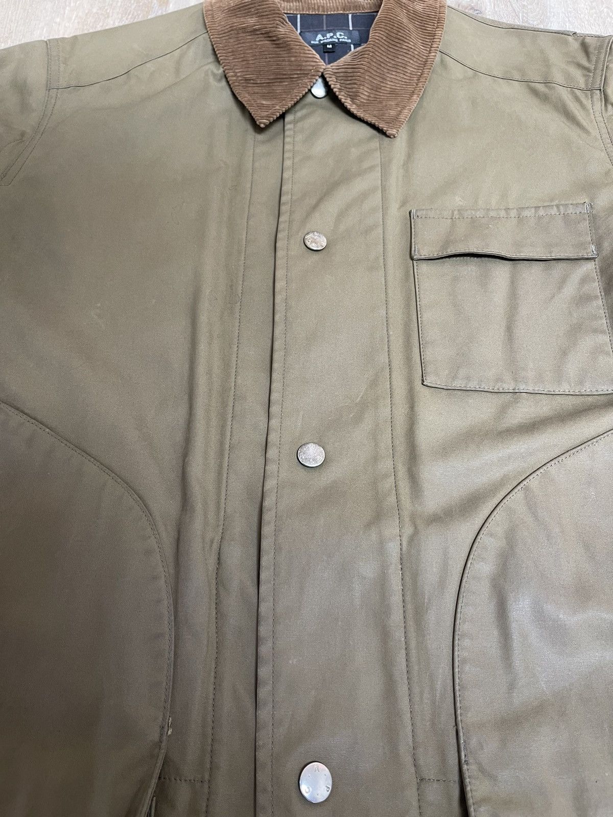 A.P.C. A.P.C. Rue Madam Paris corduroy collar waxed jacket size M Size US M / EU 48-50 / 2 - 3 Thumbnail