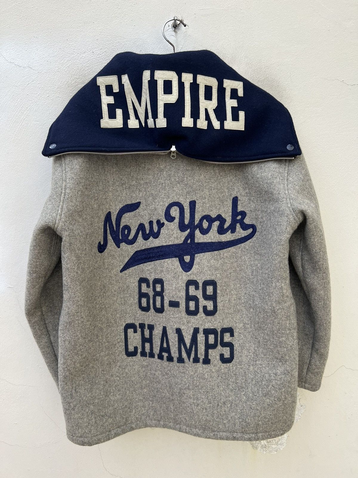 Sugar Cane × Toyo Enterprises Vintage Style Eyes Sugar Cane NY Champs Letterman Jacket Size US L / EU 52-54 / 3 - 8 Thumbnail