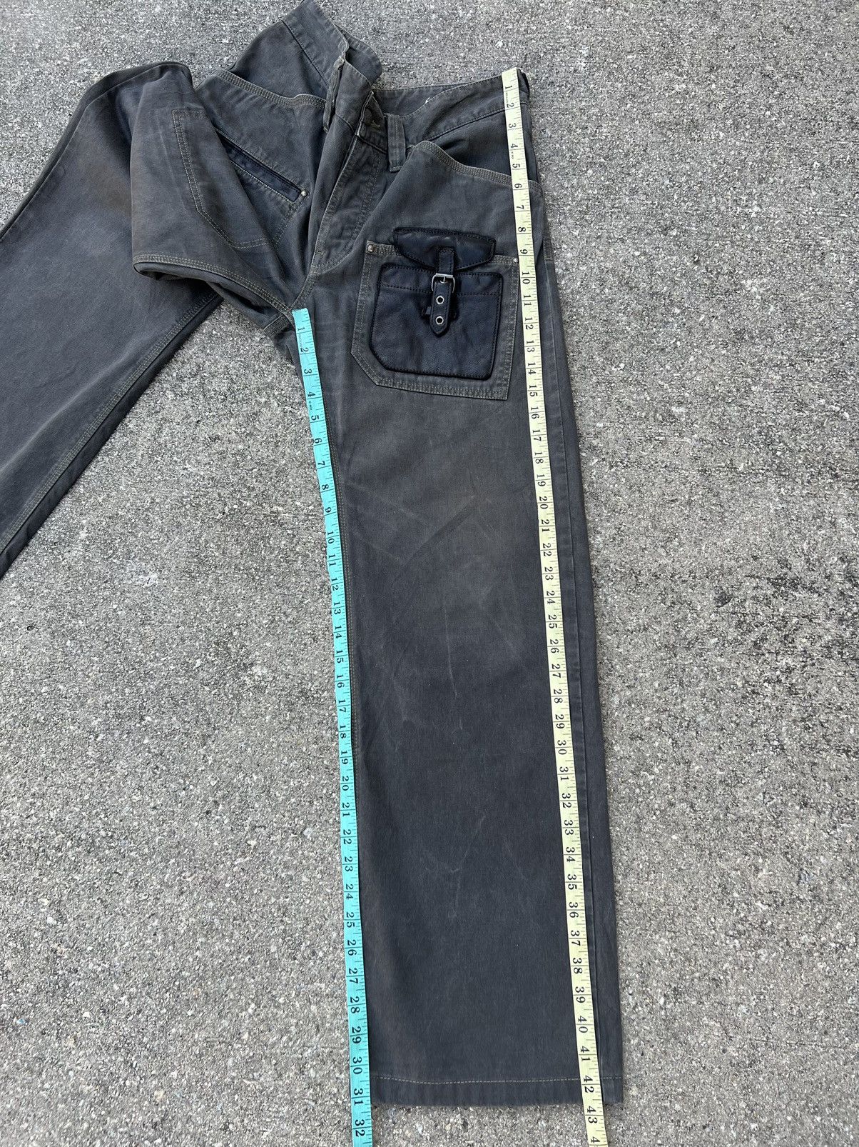 Emporio Armani × Vintage Vintage Emporia Armani Hybrid Cargo Wide Leg Trouser Pant Size US 34 / EU 50 - 24 Thumbnail