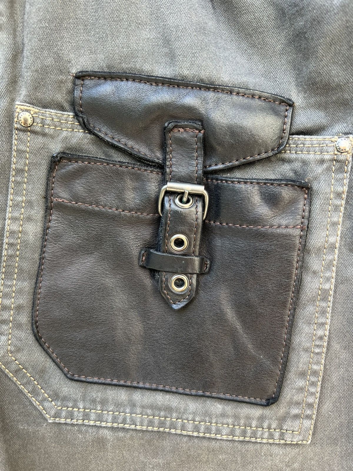 Emporio Armani × Vintage Vintage Emporia Armani Hybrid Cargo Wide Leg Trouser Pant Size US 34 / EU 50 - 8 Thumbnail