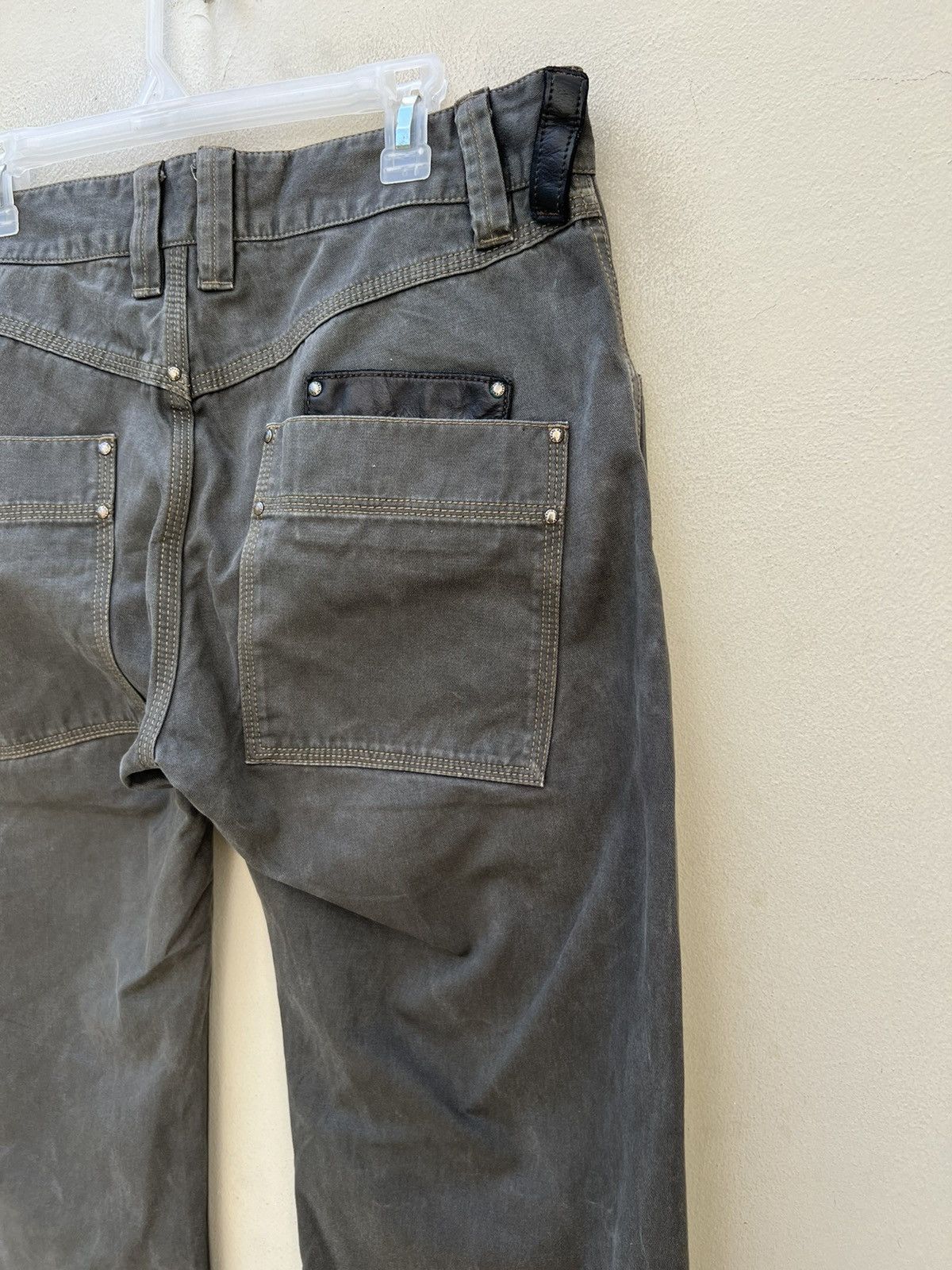 Emporio Armani × Vintage Vintage Emporia Armani Hybrid Cargo Wide Leg Trouser Pant Size US 34 / EU 50 - 15 Thumbnail