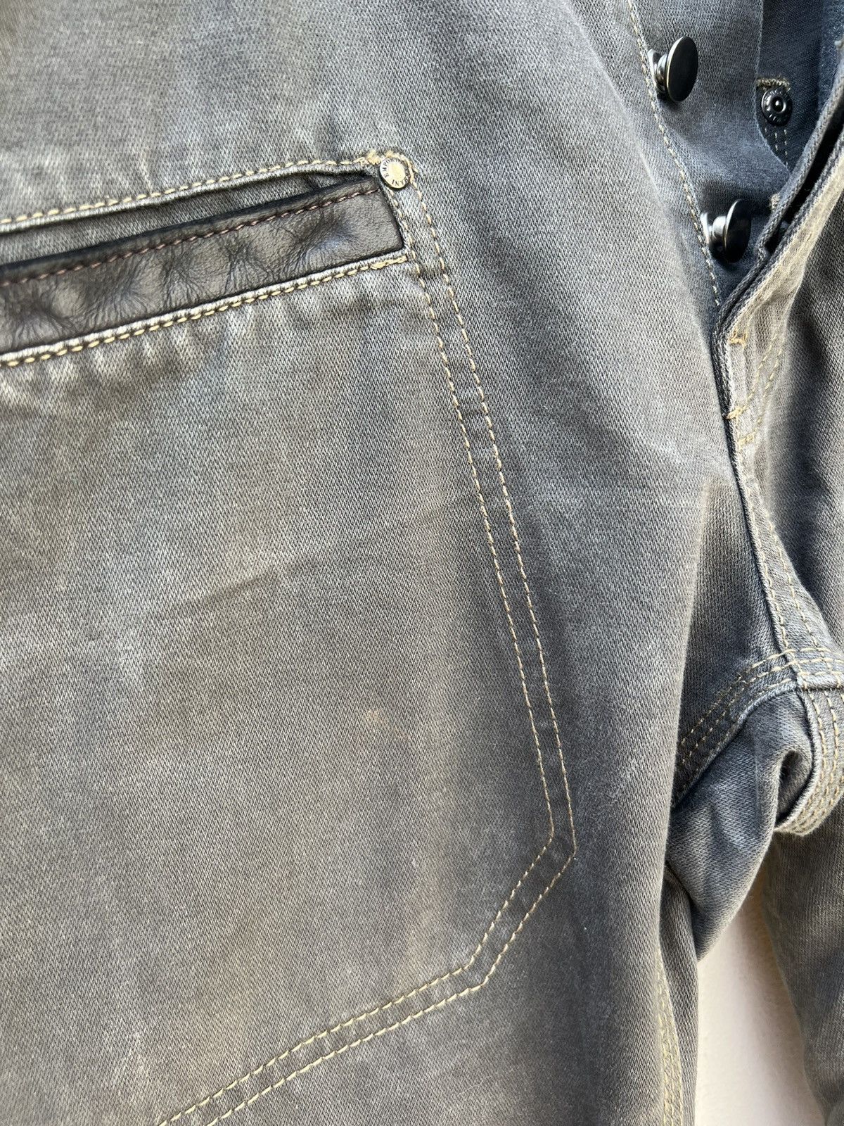 Emporio Armani × Vintage Vintage Emporia Armani Hybrid Cargo Wide Leg Trouser Pant Size US 34 / EU 50 - 4 Thumbnail
