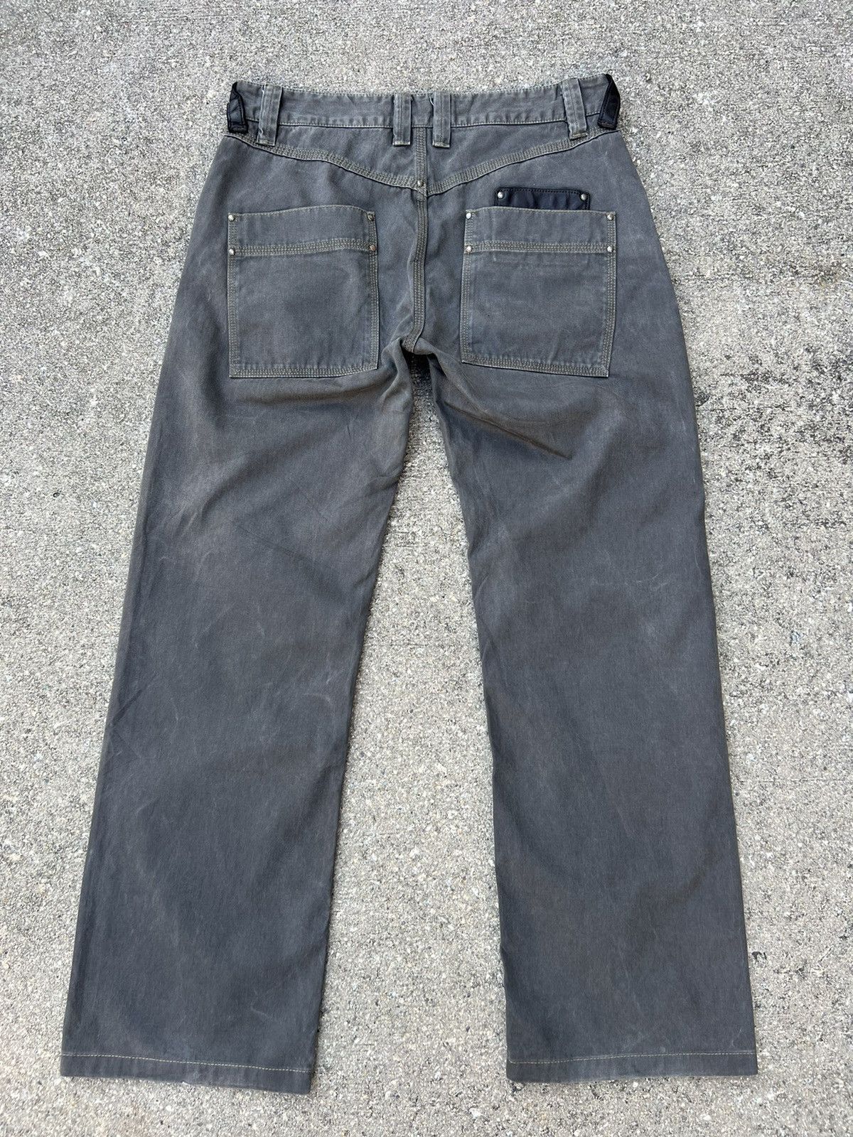 Emporio Armani × Vintage Vintage Emporia Armani Hybrid Cargo Wide Leg Trouser Pant Size US 34 / EU 50 - 25 Thumbnail