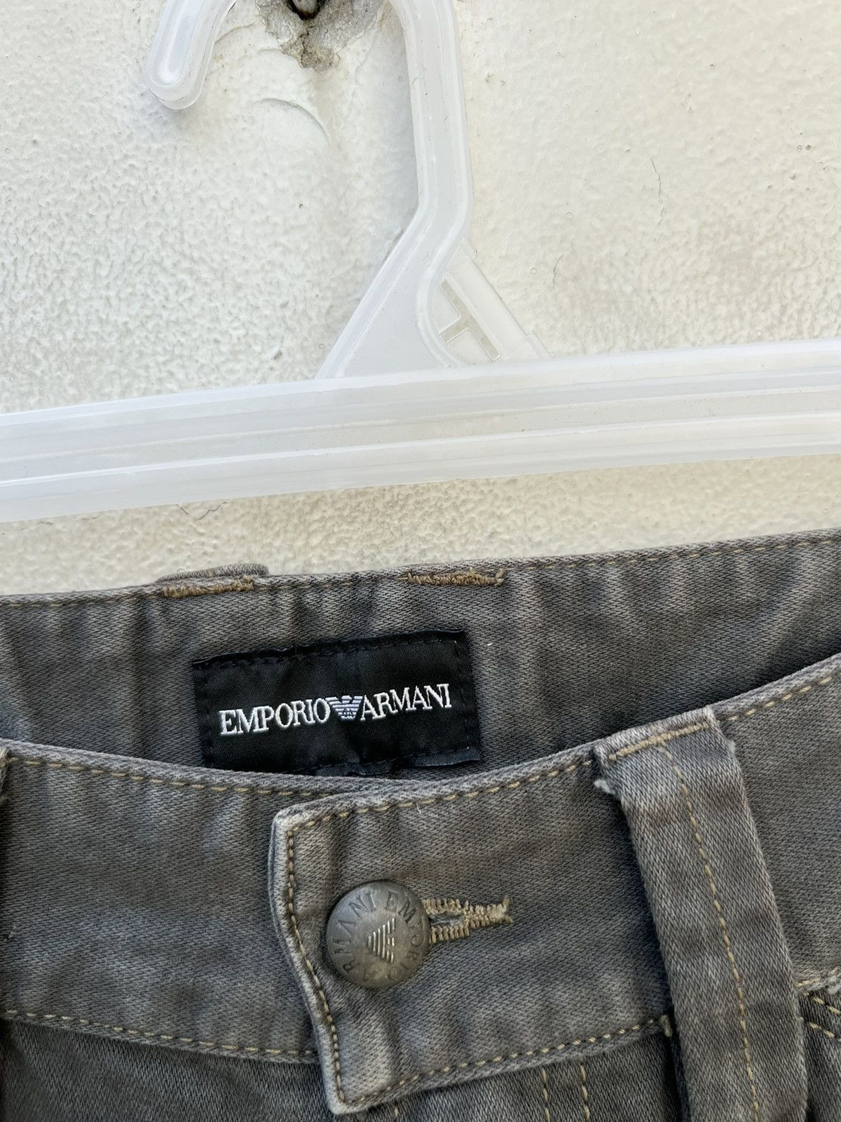 Emporio Armani × Vintage Vintage Emporia Armani Hybrid Cargo Wide Leg Trouser Pant Size US 34 / EU 50 - 2 Thumbnail
